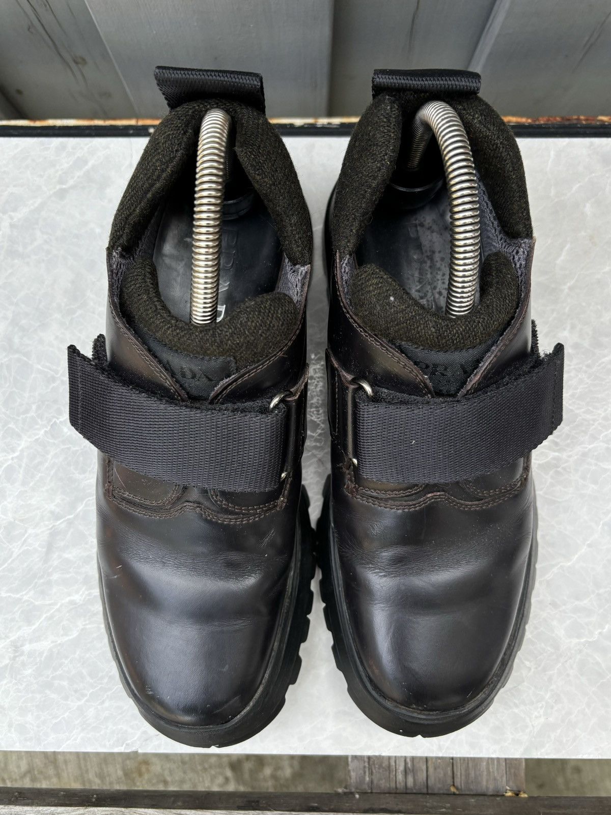 Prada × Vintage Vintage Prada Boots Cross Strap F/W 99 2000s Leather Vibram Size US 7 / IT 37 - 2 Thumbnail
