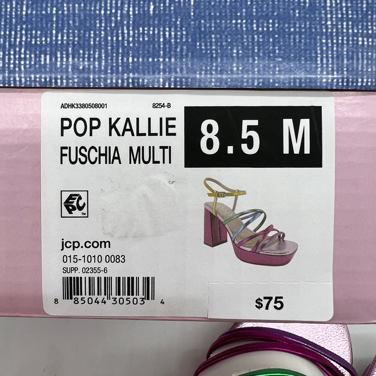 Other Pop Womens Kallie Heeled Sandals Pink Fuschia Multicolor Size US 8.5 / IT 38.5 - 9 Thumbnail