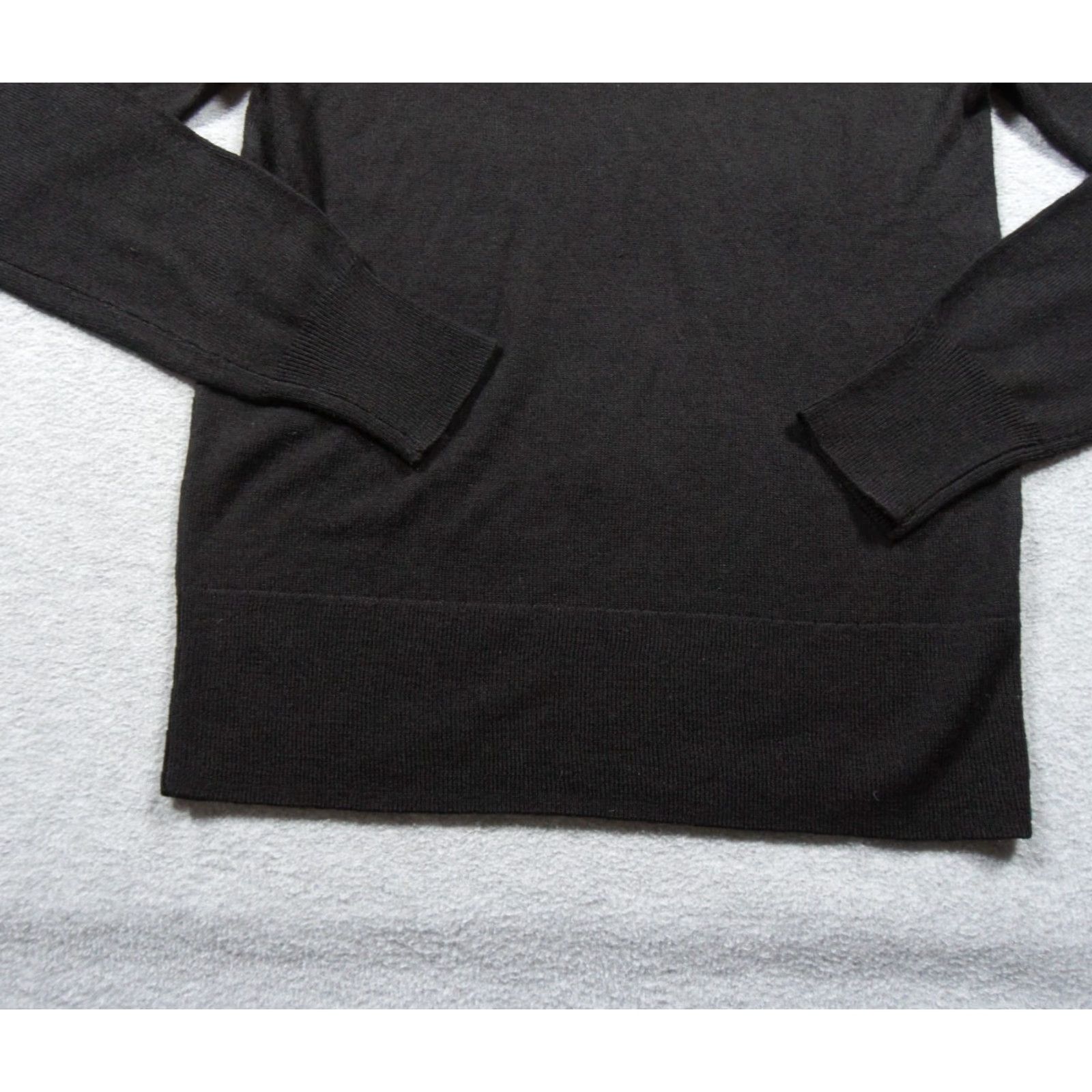 J.Crew JCrew Sweater Womens Small Black Turtleneck Merino Wool Blend Knit Ladies NEW Size S / US 4 / IT 40 - 3 Thumbnail