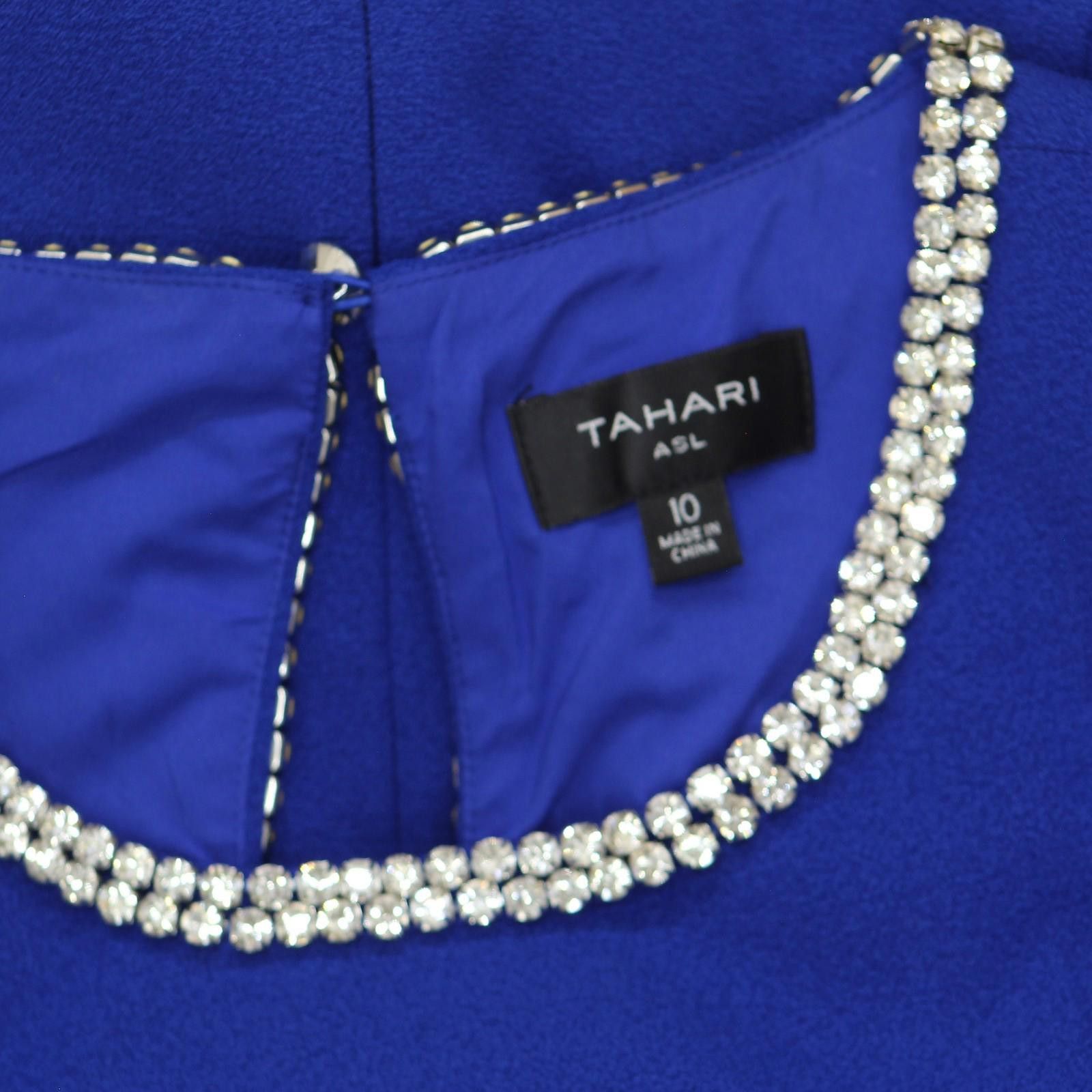 Other Nwt Tahari Asl Trim Shift Dress Dam625-t4 Cobalt Blue 10 Size L / US 10 / IT 46 - 4 Thumbnail