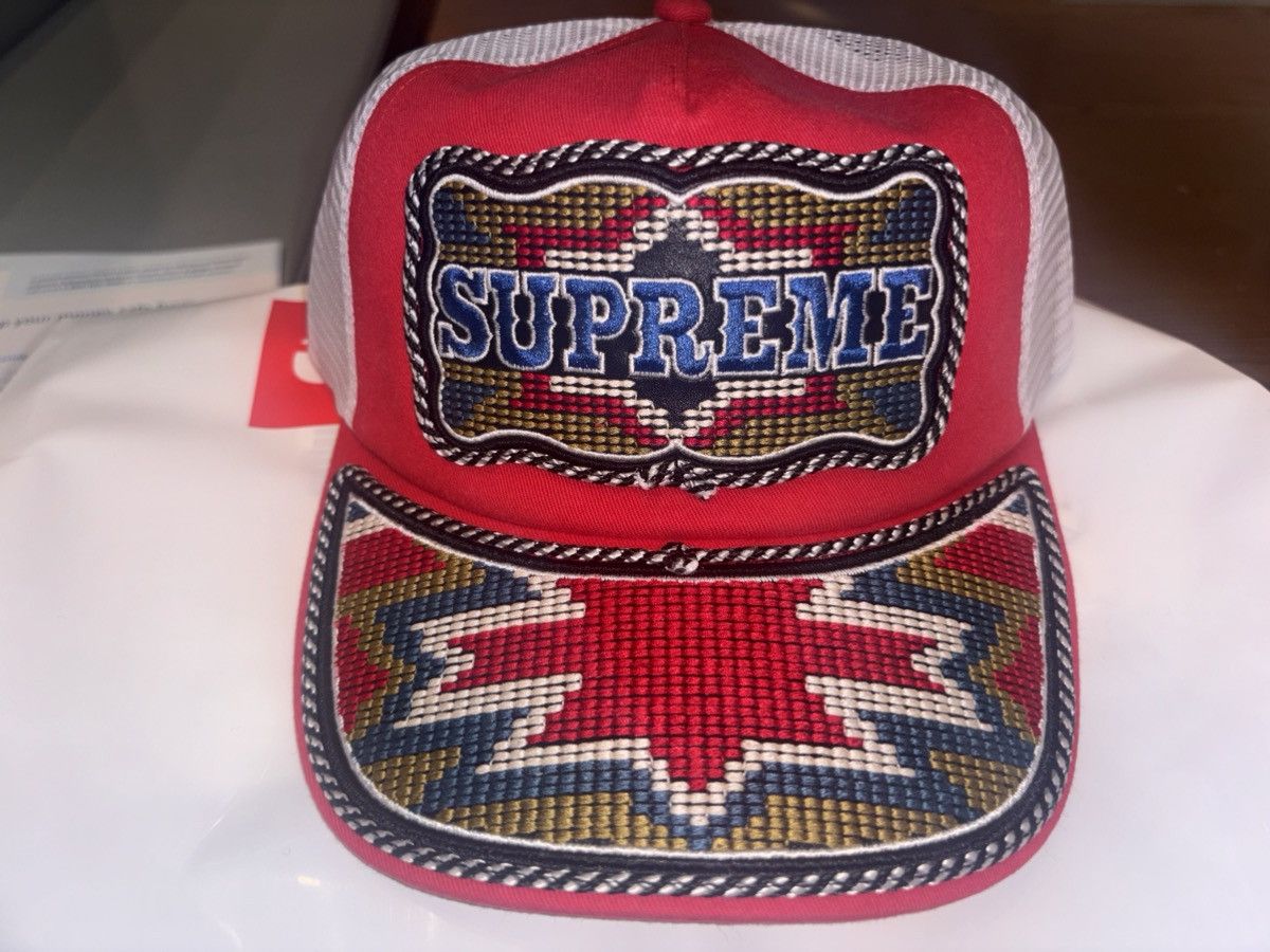 Supreme Supreme Western Embroidered Mesh Back 5-Panel Red Brand 