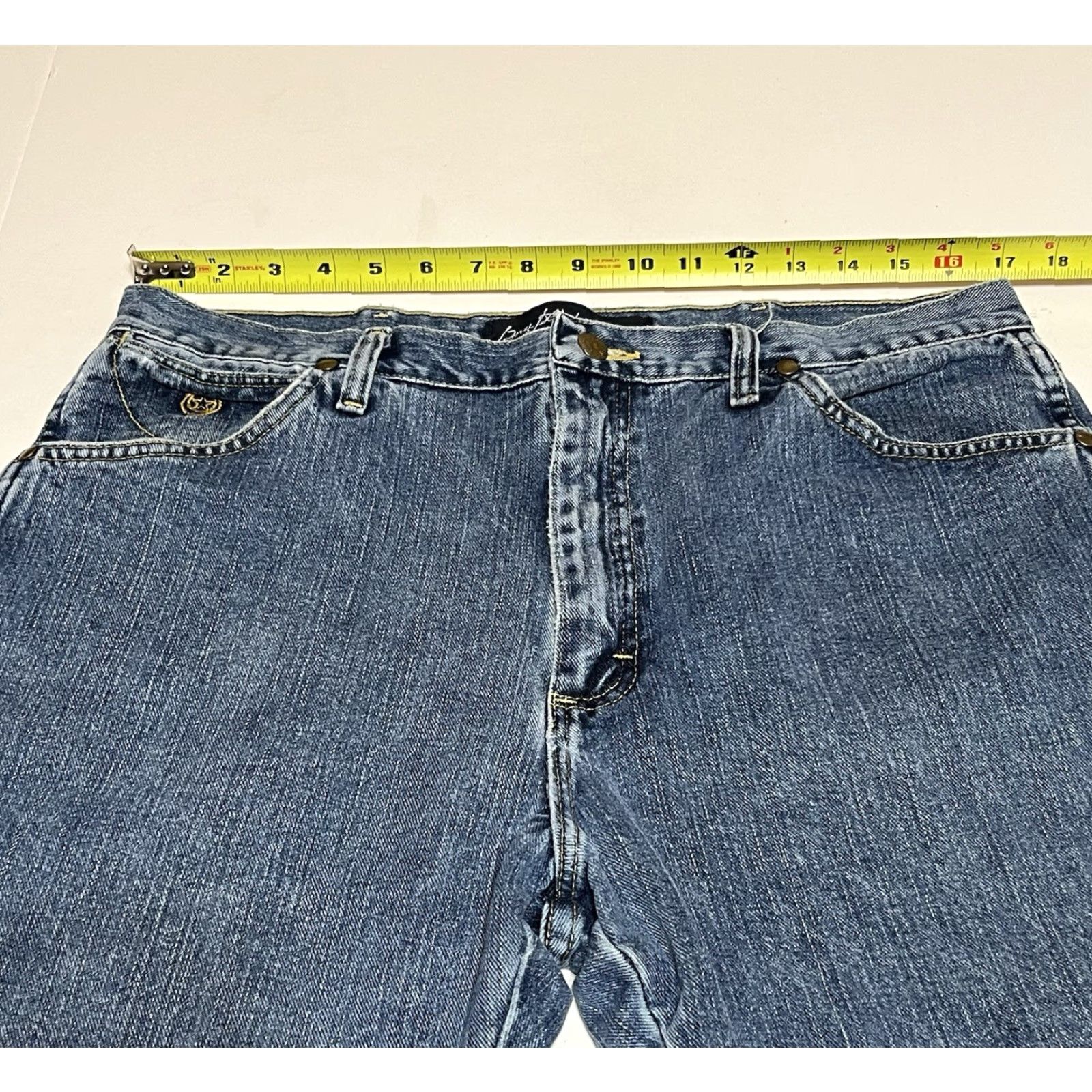 Wrangler VINTAGE Wrangler Jeans George Strait Cowboy Cut 34x29 Jeans Mens Regular Straight Denim Blue 5-Pocket Belt Loops Cowboy Theme Size US 34 / EU 50 - 3 Thumbnail