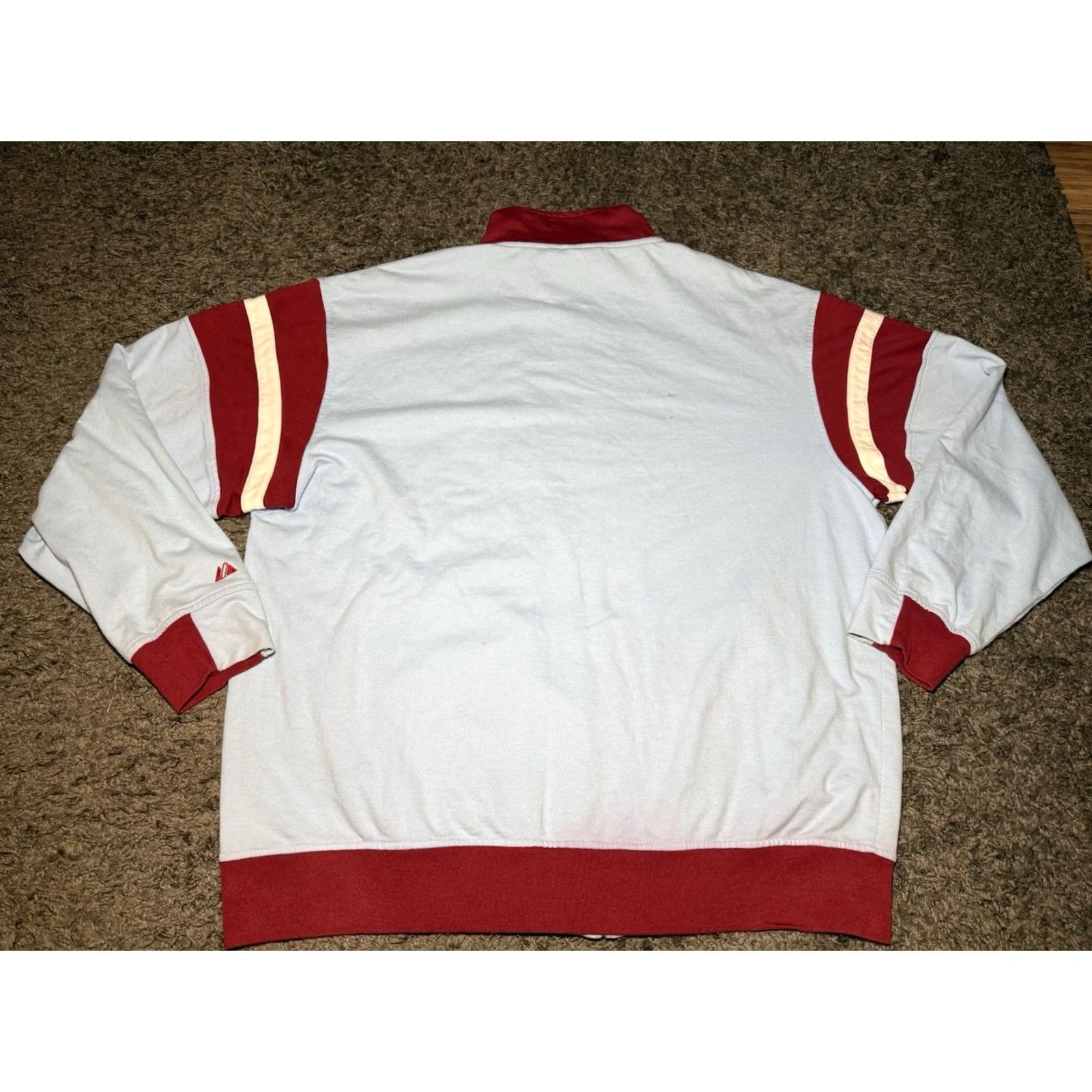 Vintage Majestic Phillies Jacket XL Powder Blue Cooperstown Varsity 2XL Size US XXL / EU 58 / 5 - 6 Thumbnail
