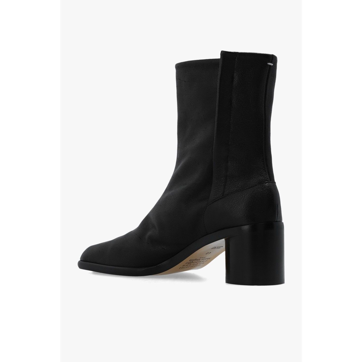 Maison Margiela MAISON MARGIELA Tabi Split Toe Black Leather Boots New & Aut Size US 12 / EU 45 - 3 Thumbnail