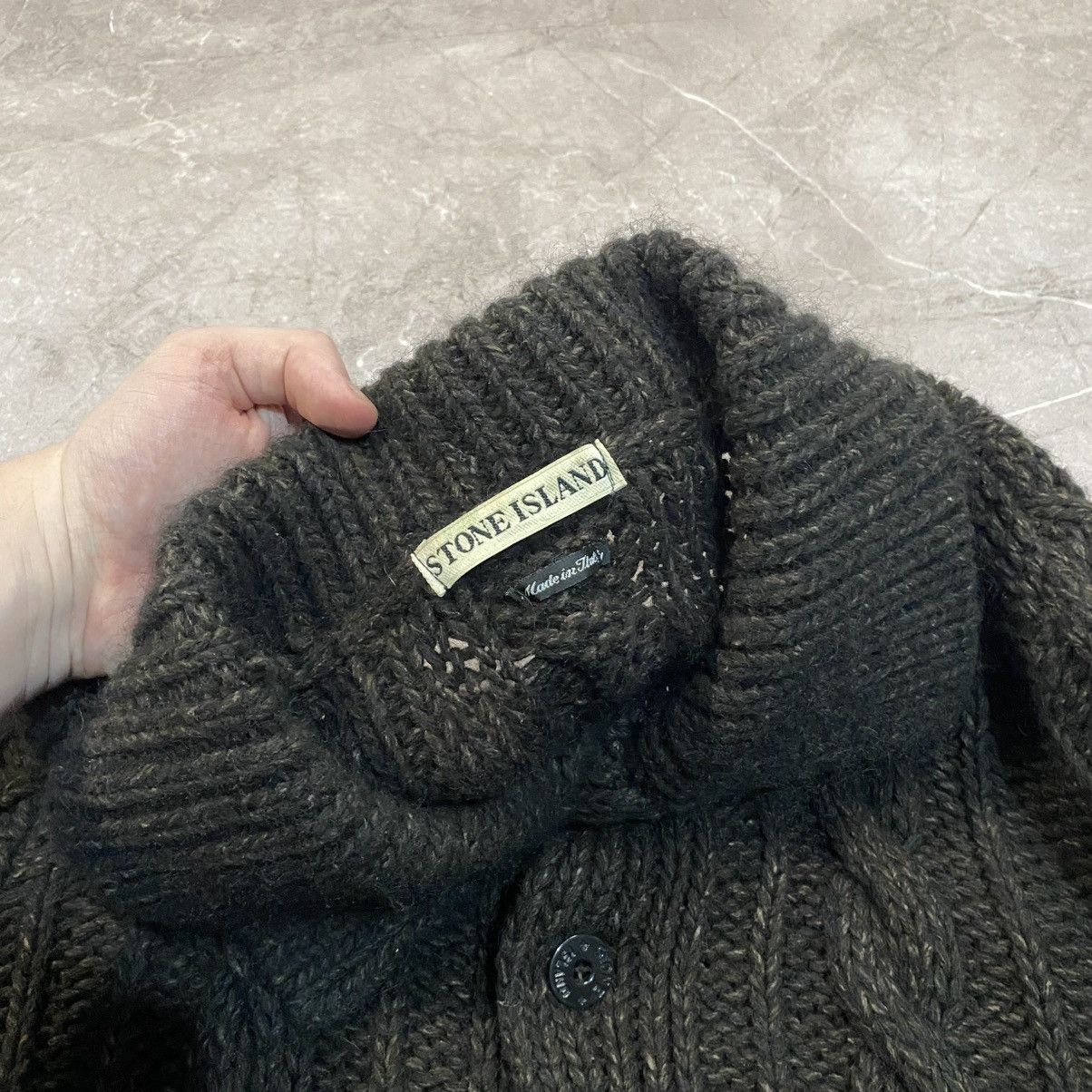 Massimo Osti RARE ! VINTAGE STONE ISLAND WOOL CARDIGAN SWEATER 2002 Size US L / EU 52-54 / 3 - 10 Thumbnail