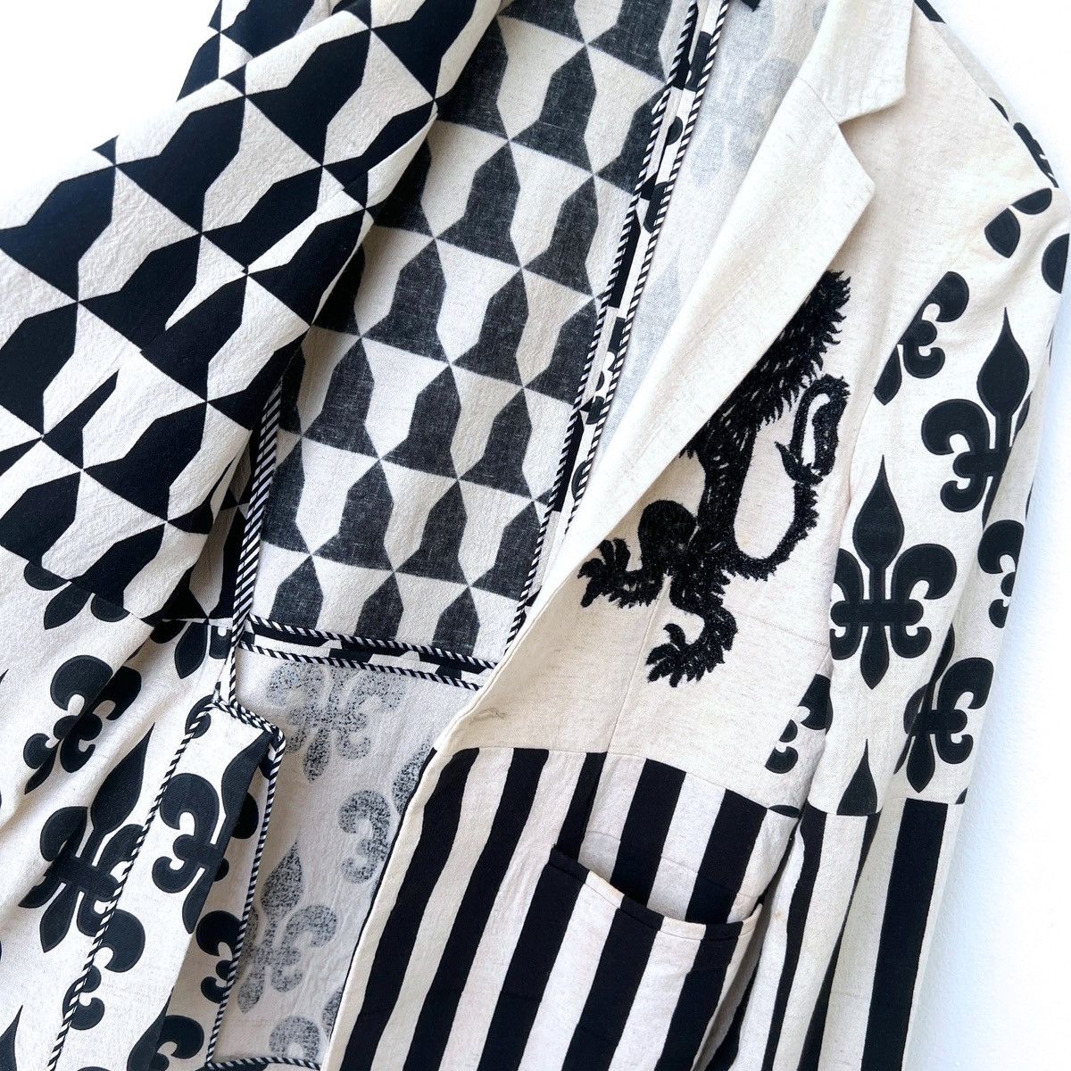 KTZ K.T.Z kokon to zai linen printed single jacket Size US S / EU 44-46 / 1 - 4 Thumbnail