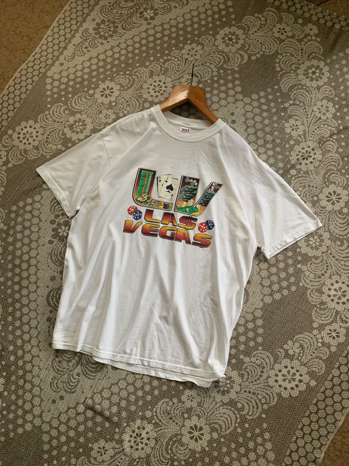 Anvil × Vintage Vintage t-shirt anvil Las Vegas Casino gambling streetwear Size US XL / EU 56 / 4 - 1 Thumbnail