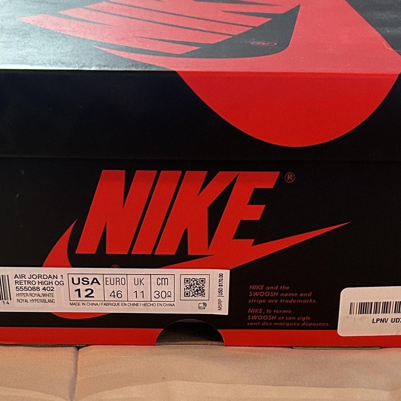 Jordan Brand Jordan 1 Retro Hyper Royal Size US 12 / EU 45 - 5 Thumbnail