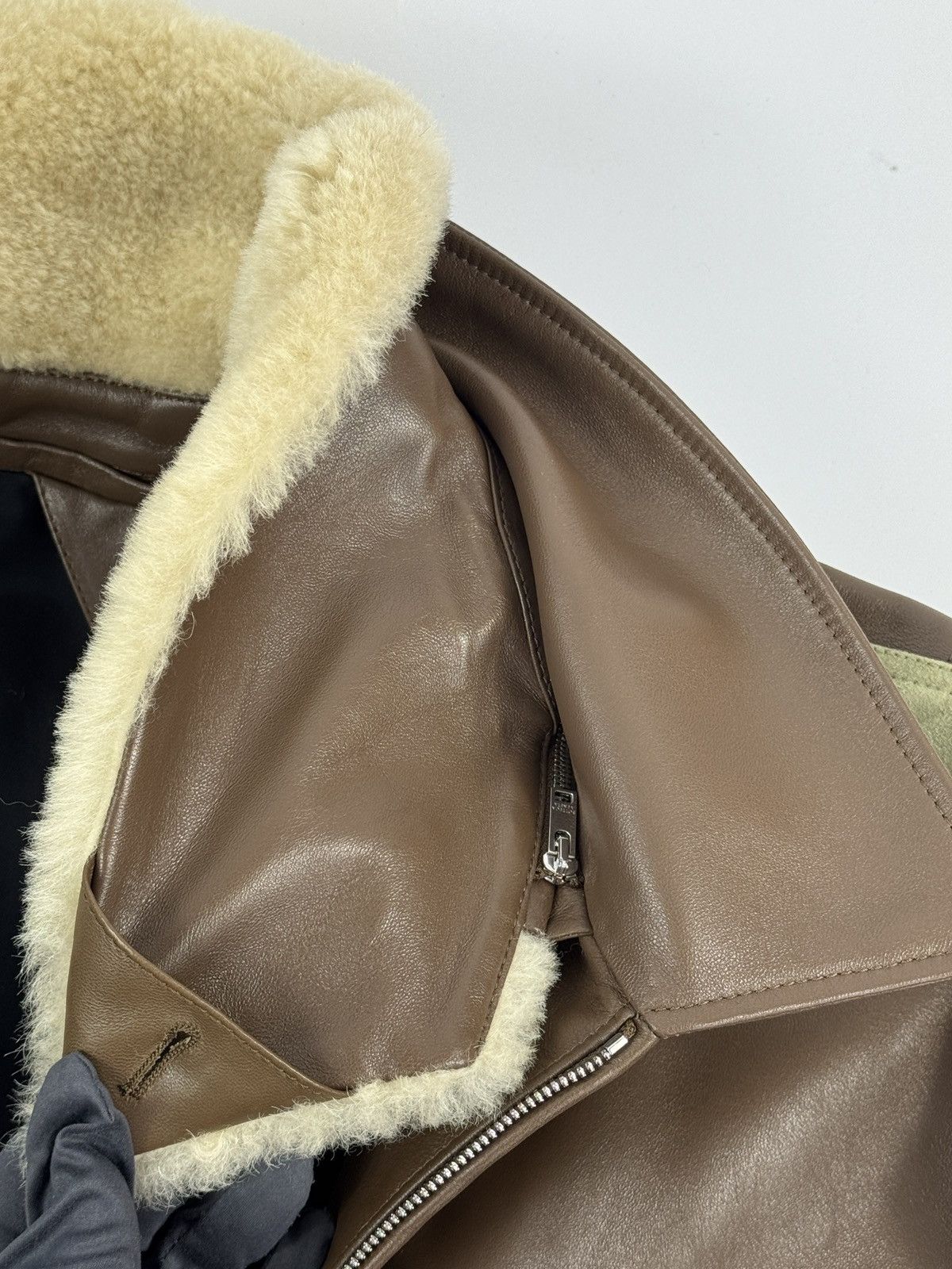 Bottega Veneta SOFT LEATHER JACKET WITH SHERLING REMOVABLE COLLAR Size US XL / EU 56 / 4 - 7 Thumbnail