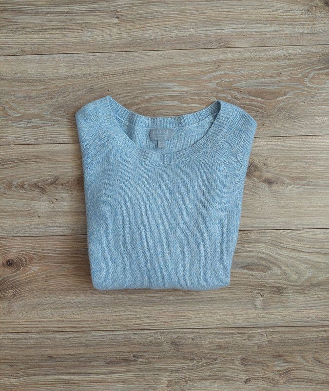 Vintage 100% cashmere sweater jumper light blue vintage comfortable Size S / US 4 / IT 40 - 2 Thumbnail