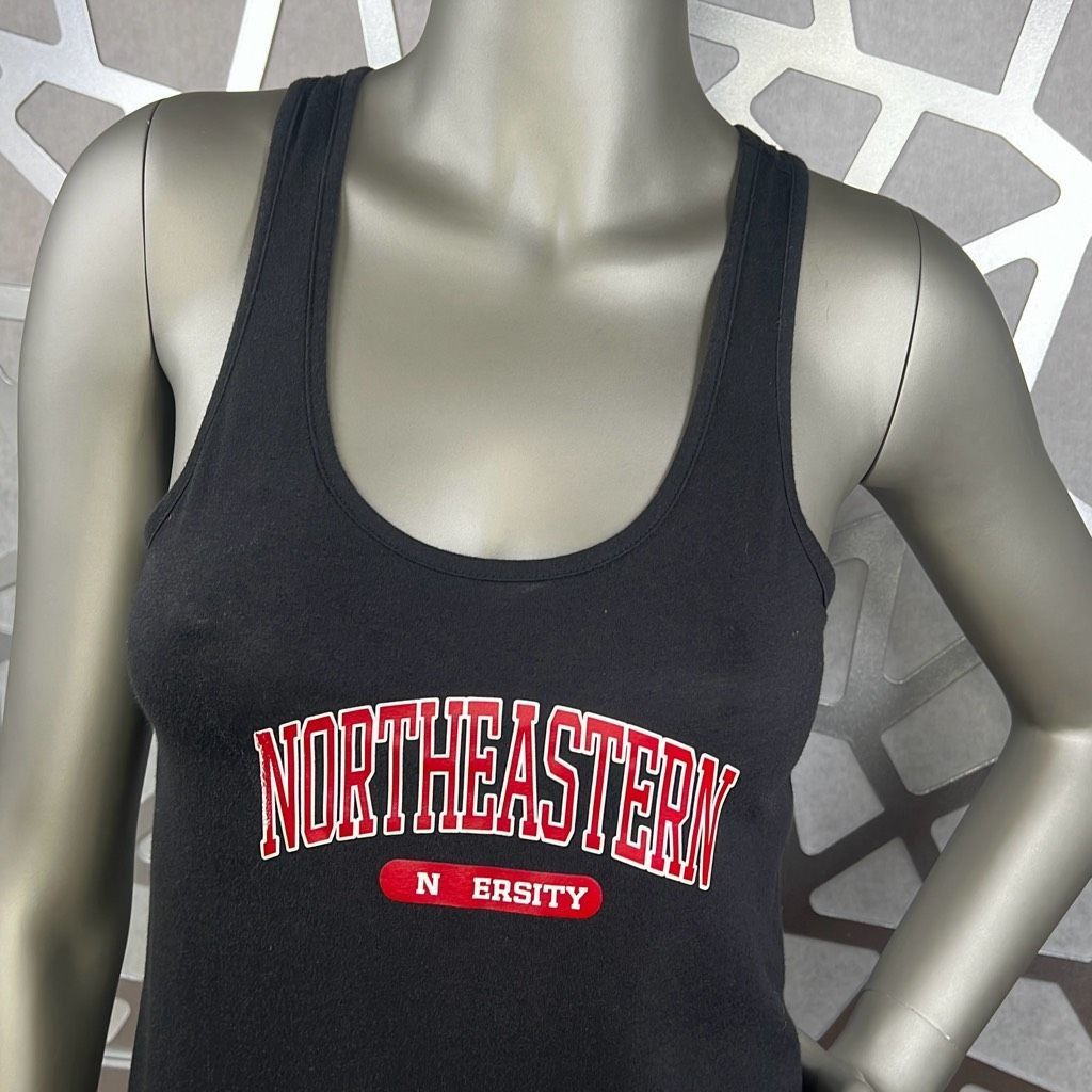 Other NEU Northeastern University Women’s Black Racerback Tank Top S District (307) Size S / US 4 / IT 40 - 2 Thumbnail