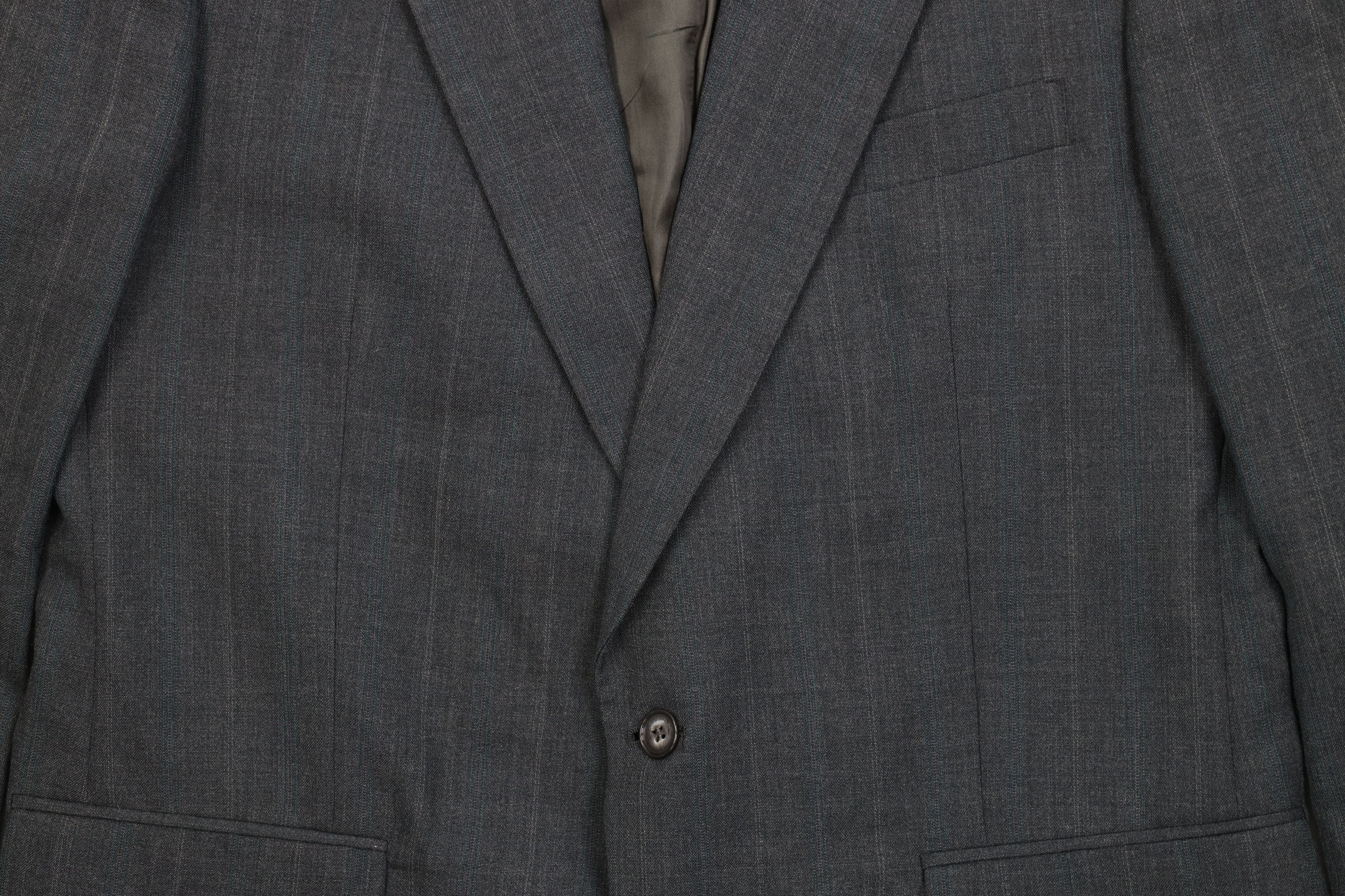 Vintage Vintage 90s Streetwear 2 Piece Worsted Wool Striped Suit Size 42L - 11 Thumbnail