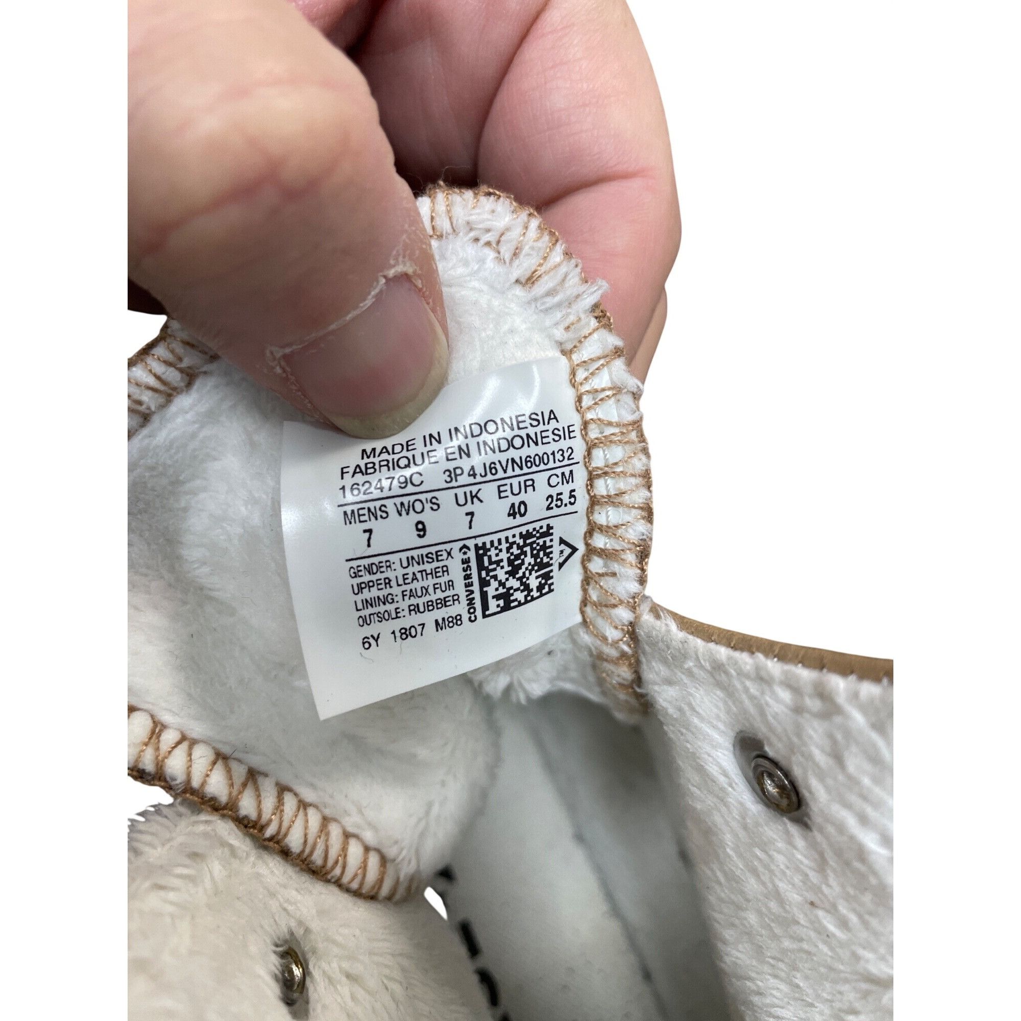 Converse Converese Chuck Taylor unisex M7W9 leather high top lined sn Size US 9 / IT 39 - 6 Thumbnail