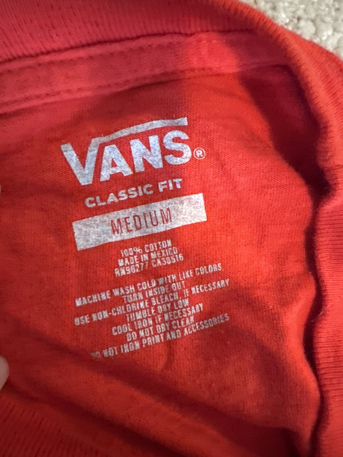 Vans Vans Off The Wall Logo Red Long Sleeve Tee Size US M / EU 48-50 / 2 - 3 Thumbnail