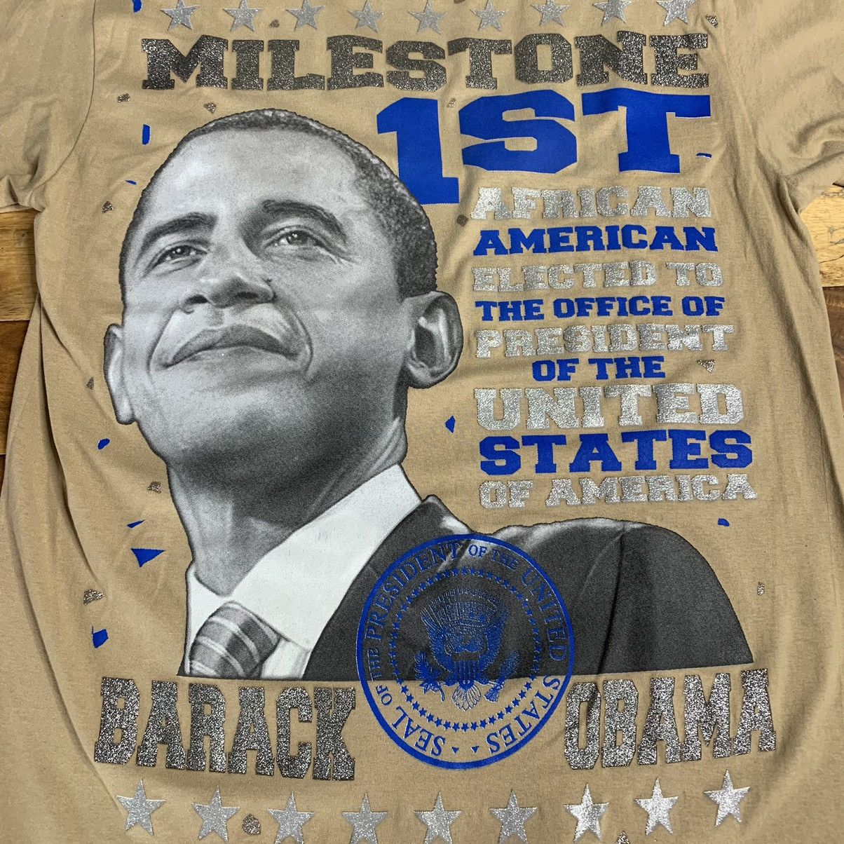 Vintage Vintage Barack Obama AOP Shirt Size US L / EU 52-54 / 3 - 2 Thumbnail
