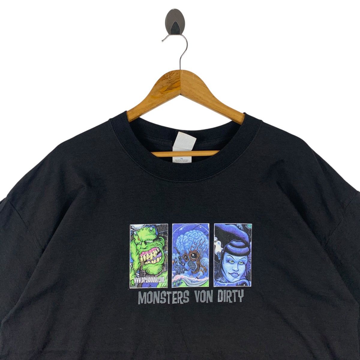 Gildan Vintage MONSTER VON DIRTY cartoon Gildan tag tee Size US XL / EU 56 / 4 - 2 Thumbnail