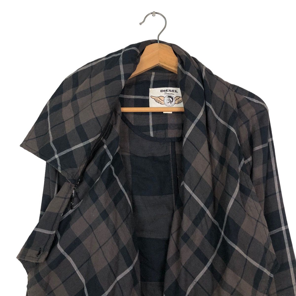 Diesel 📌CROPPED BIKER JACKET DIESEL TARTAN DESIGN BONDAGE STYLE Size US XS / EU 42 / 0 - 14 Thumbnail