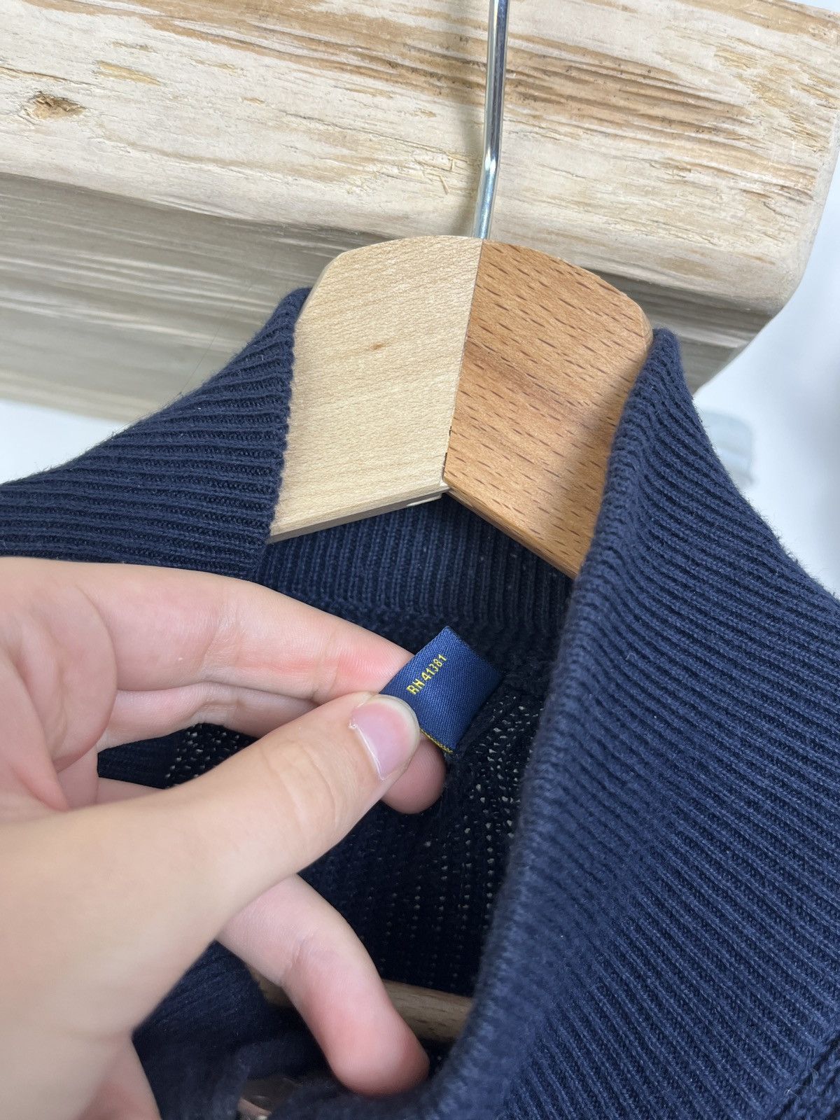 Polo Ralph Lauren × Vintage Vintage Polo ralph lauren navy Zip Up Sweater old money Size US S / EU 44-46 / 1 - 8 Thumbnail