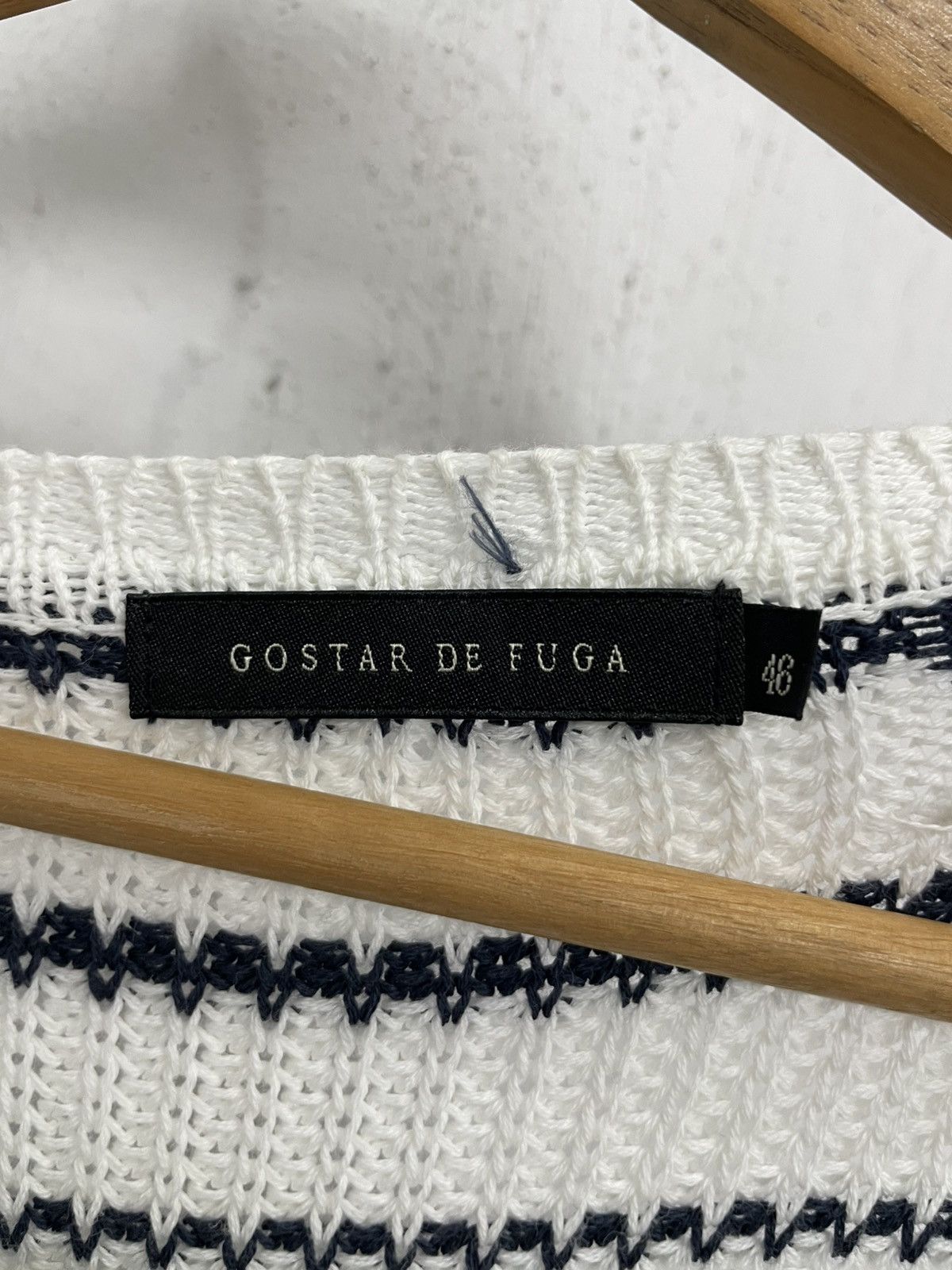 GOSTAR DE FUGA Gostar De Fuga Stripe GOA Tassi Assymetrical Style Knitwear Size US L / EU 52-54 / 3 - 11 Thumbnail