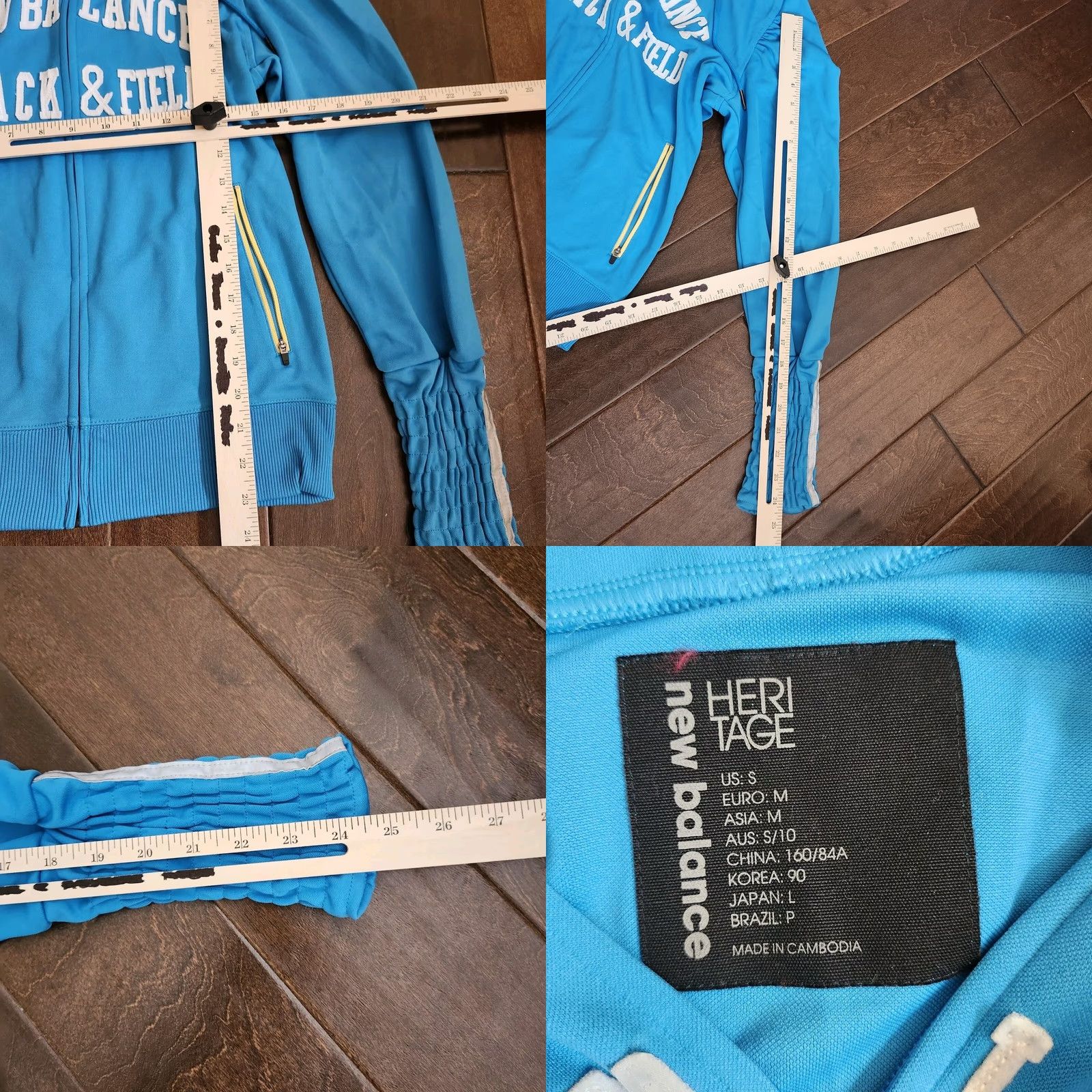 New Balance New Balance Heritage Turquoise Blue Hooded Track & Field Jacket S Women's Turquoise Activewear Long Sleeve Pullover Jogger Run Size S / US 4 / IT 40 - 8 Thumbnail