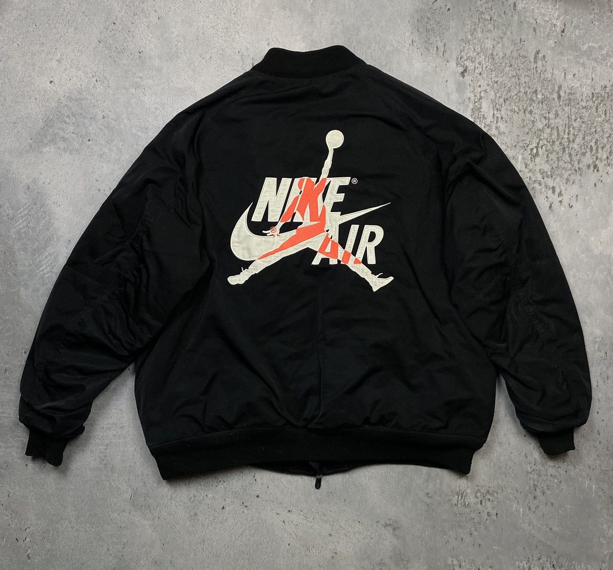 image of Jordan Nike Jordan Bomber Nike Air Vintage Coach Jacket in Black, Men's (Size XL)