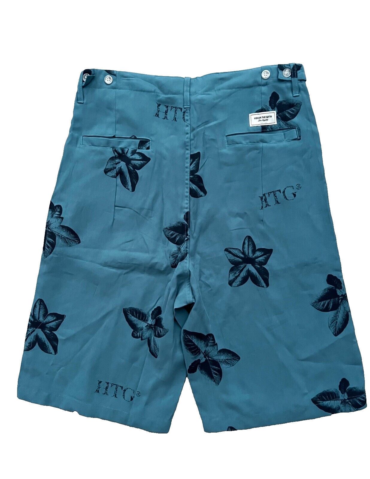 Honor the Gift Honor The Gift Shorts Tobacco Shorts Floral Teal ( 36 ) Size US 36 / EU 52 - 2 Thumbnail