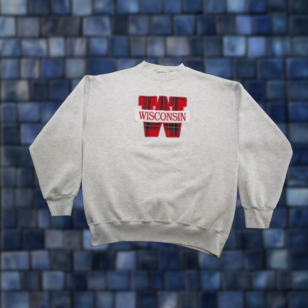 NCAA VTG University Badgers Crable Pullover Sweatshirt Shirt L Mens Multicolor Hooded NCAA All Seasons Size US L / EU 52-54 / 3 - 1 Thumbnail