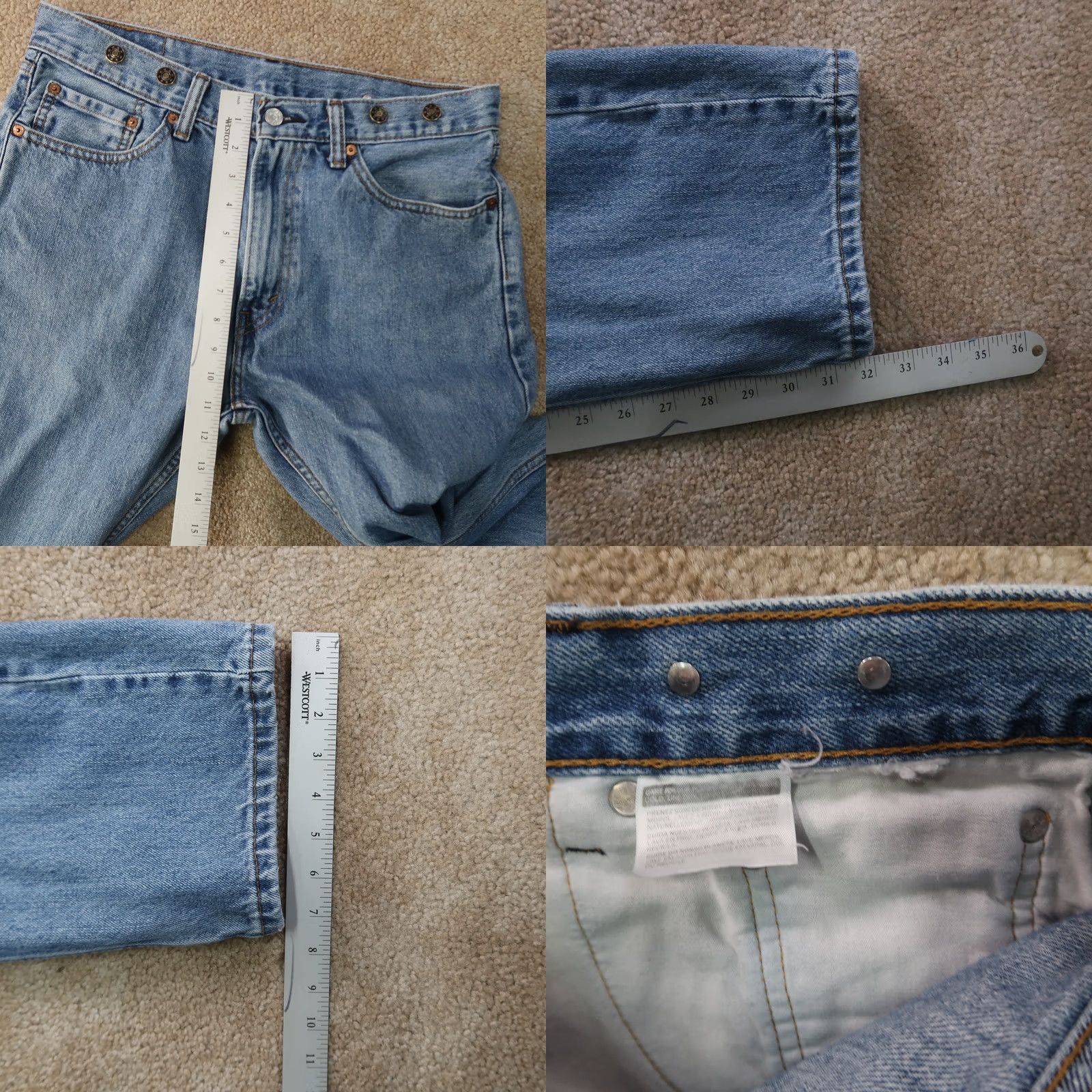 Levi's VINTAGE Levis 505 Regular Fit Straight Leg Jeans Men 32x32 Blue Denim Size US 32 / EU 48 - 8 Thumbnail