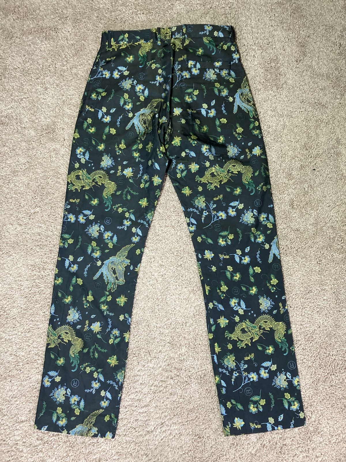 Martine Rose SS20 Martine Rose Chinese Floral Straight Viscose Rave 2020 Size US 30 / EU 46 - 8 Thumbnail