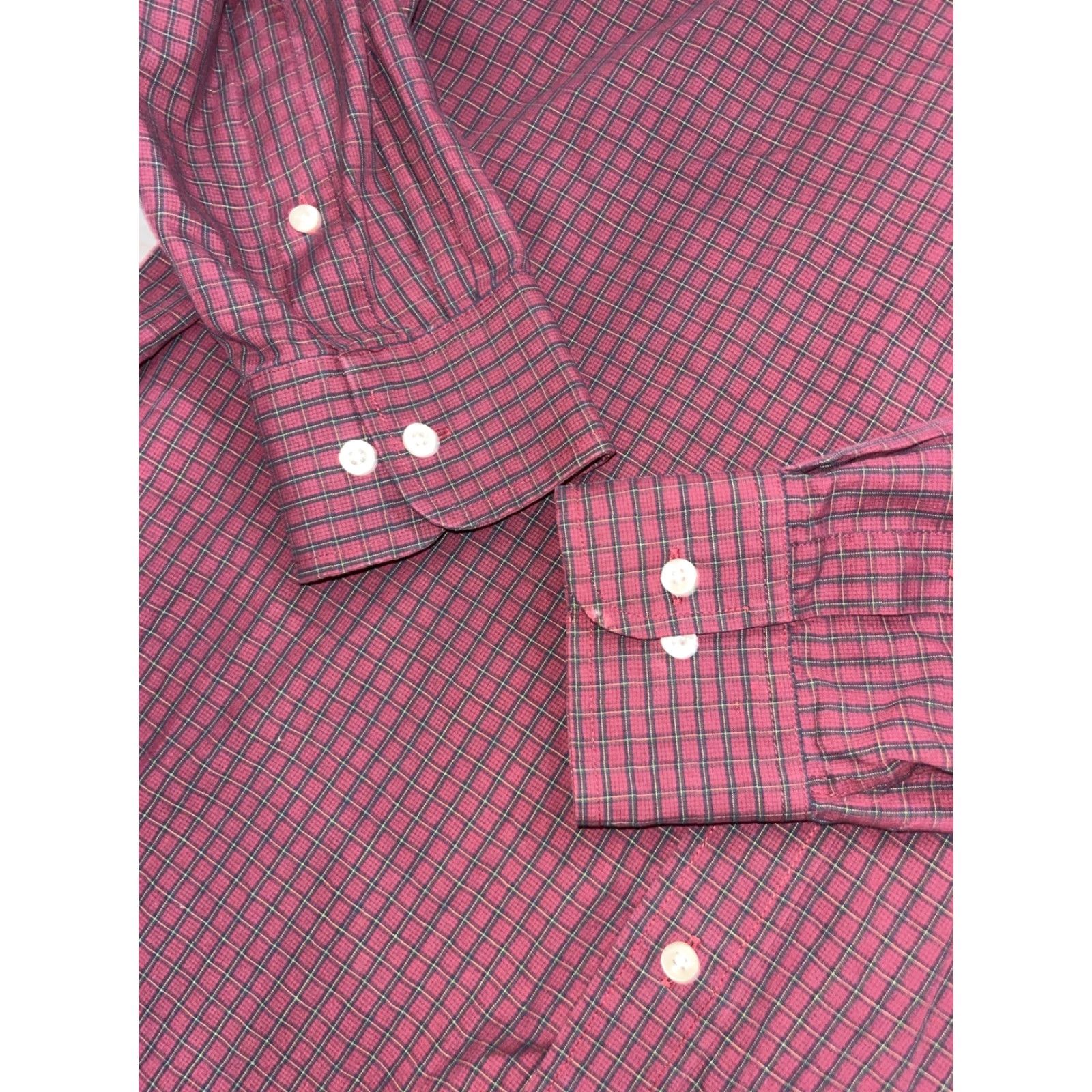 Chaps Chaps Shirt Button-Up Men L Red Plaid Long Sleeve Wrinkle Free Easy Care Casual Business Travel Size US L / EU 52-54 / 3 - 3 Thumbnail