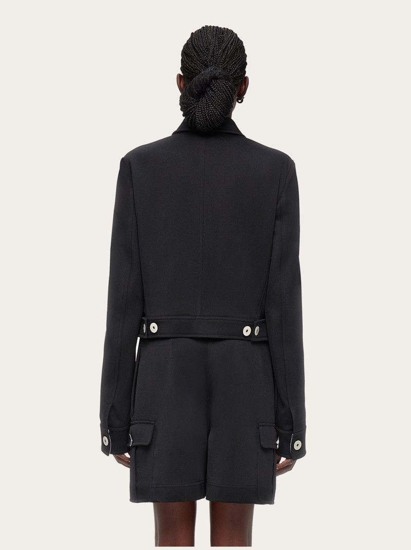 Salvatore Ferragamo o1s1rm0126 Trucker Style Jacket in Black Size M / US 6-8 / IT 42-44 - 3 Thumbnail