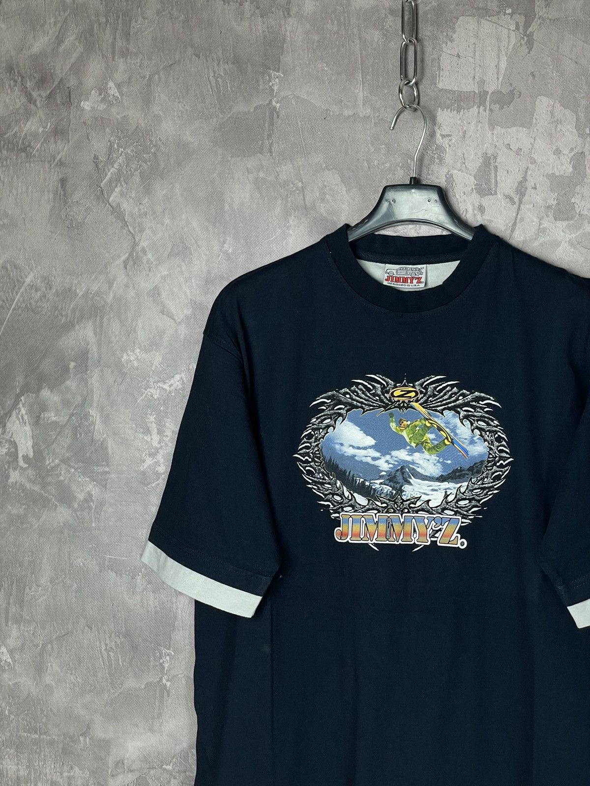 Vintage VTG 1980’s Jimmy Z Printed Splatter Graphic T-Shirt Size US L / EU 52-54 / 3 - 3 Thumbnail
