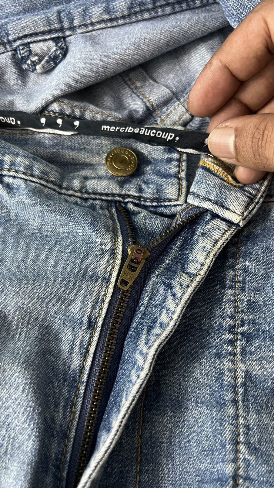 Issey Miyake 🔥 Mercibeaucoup MORE PATCHES issey miyake dyed Soft denim Size US 31 - 11 Thumbnail