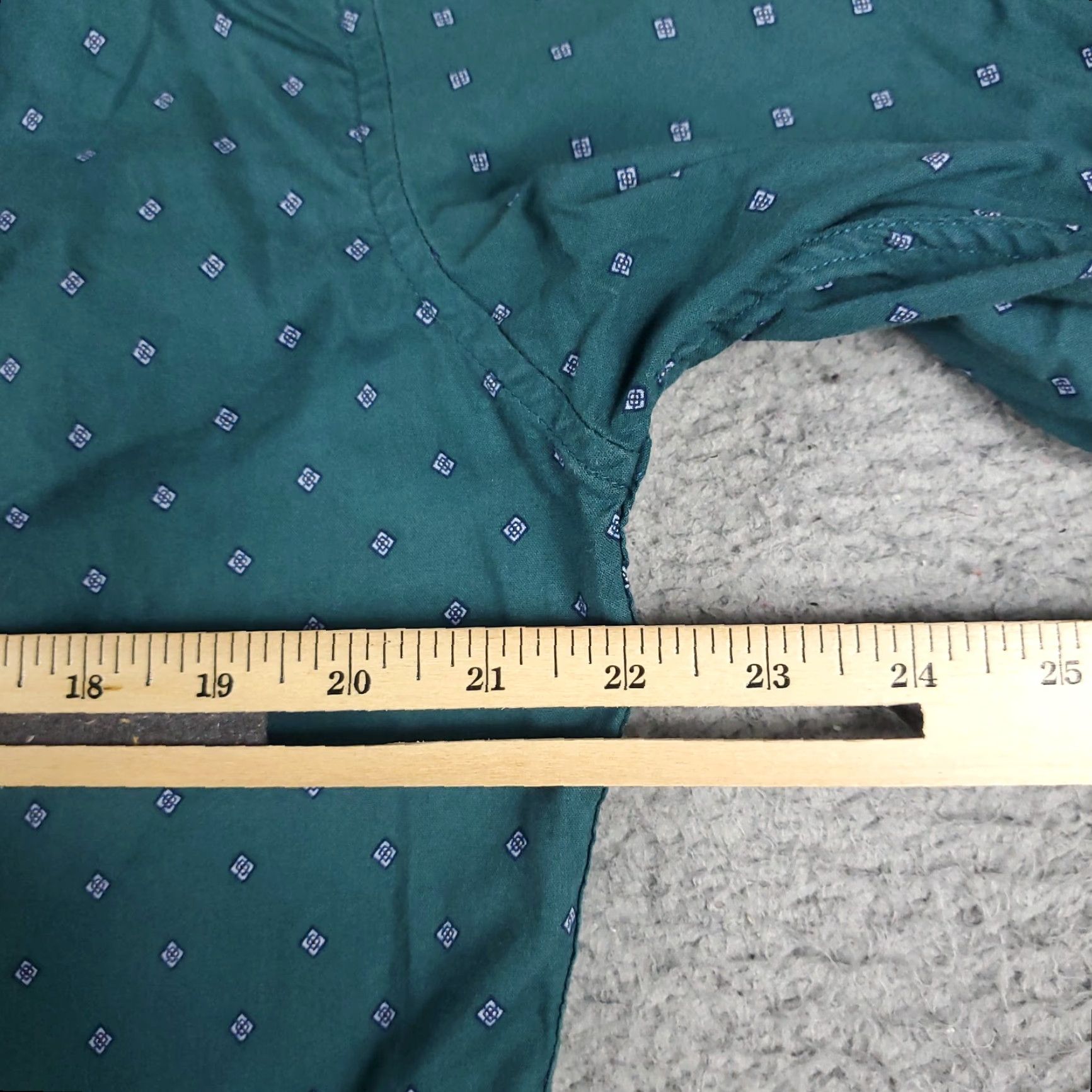 American Eagle Outfitters American Eagle Shirt Men's Medium Green Geometric Casual Button-Up Long Sleeve Size US M / EU 48-50 / 2 - 5 Thumbnail
