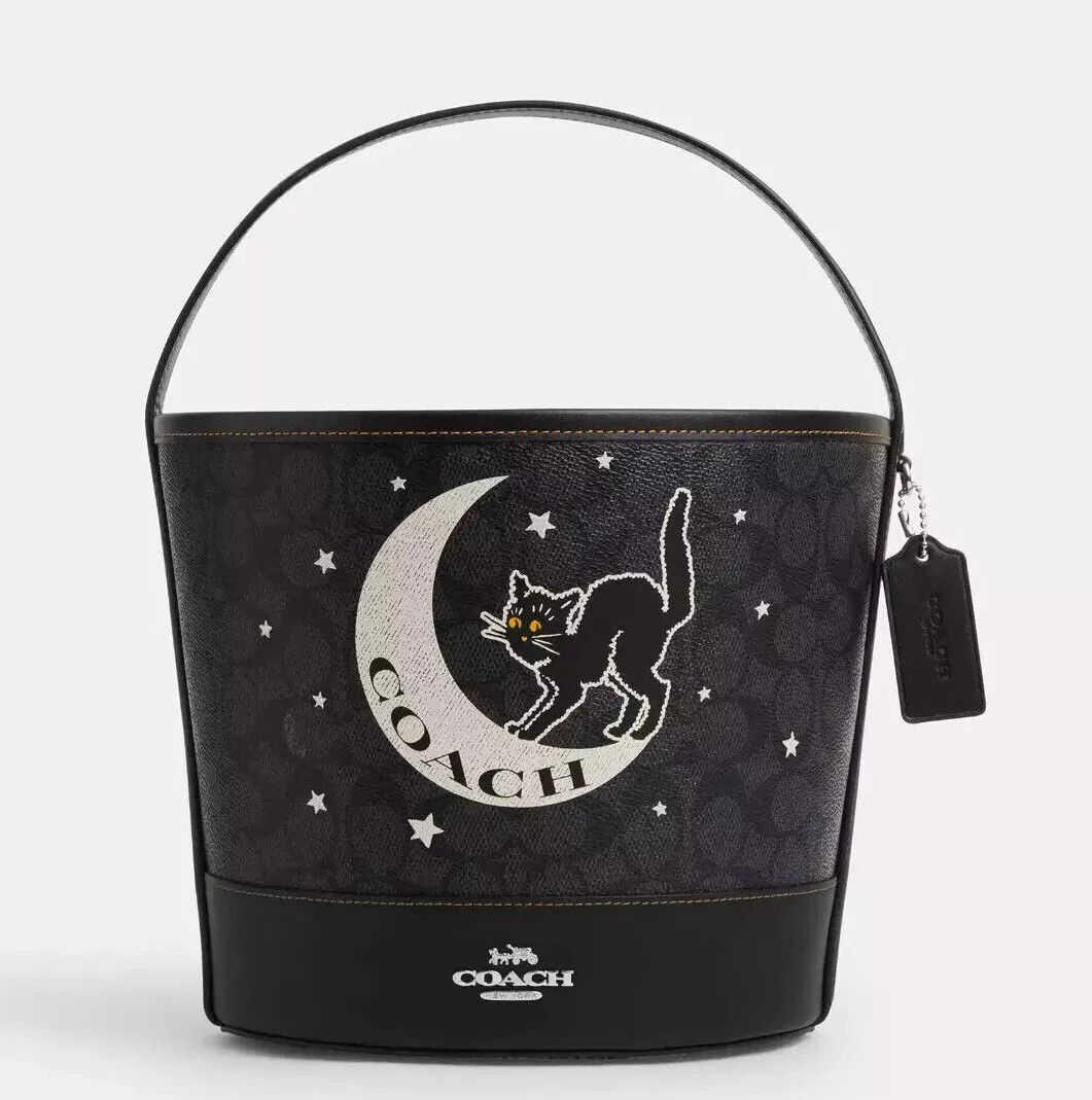 Coach Trick Or Treat Bucket In Signature Canvas Halloween Graphic Size ONE SIZE - 3 Thumbnail