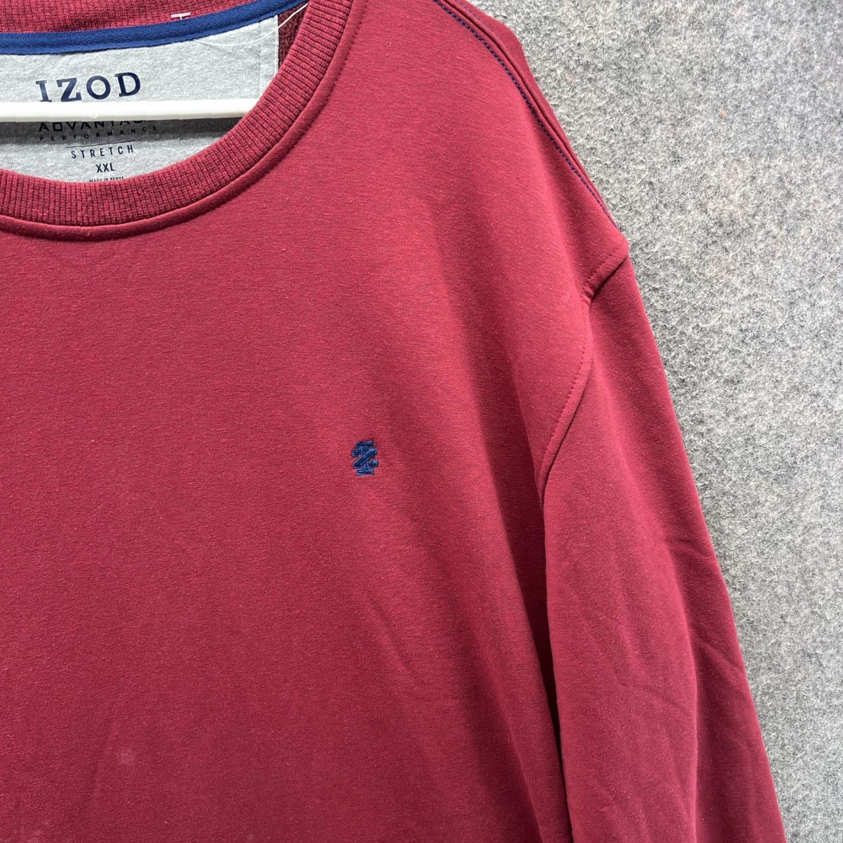 Izod IZOD Sweatshirt Mens 2XL Red Advantage Performance Stretch Crewneck Pullover Size US XXL / EU 58 / 5 - 7 Thumbnail