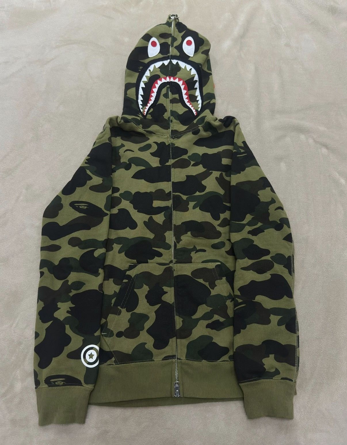 Bape BAPE 1st Camo Green Shark Hoodie Jacket K5 Size US XS / EU 42 / 0 - 1 Thumbnail