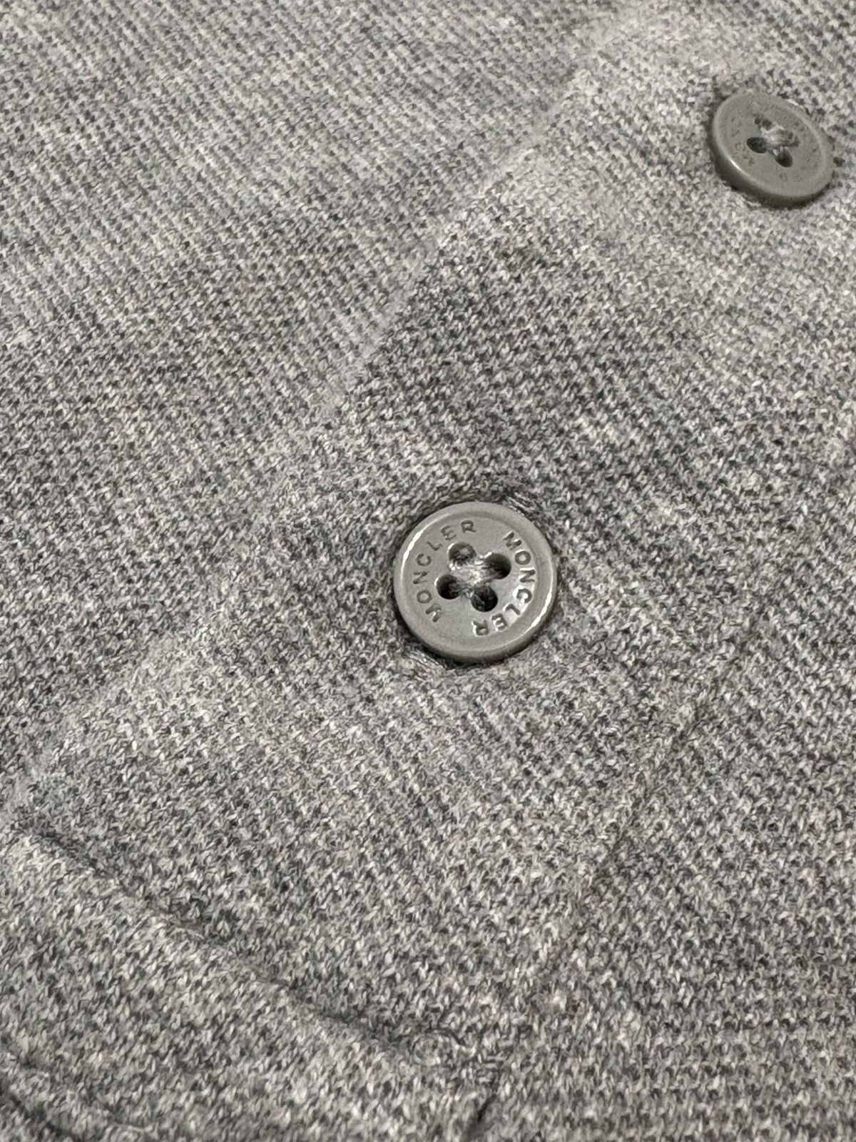 Moncler Moncler Basic Gray Polo Tee Shirt Size M / US 6-8 / IT 42-44 - 5 Thumbnail