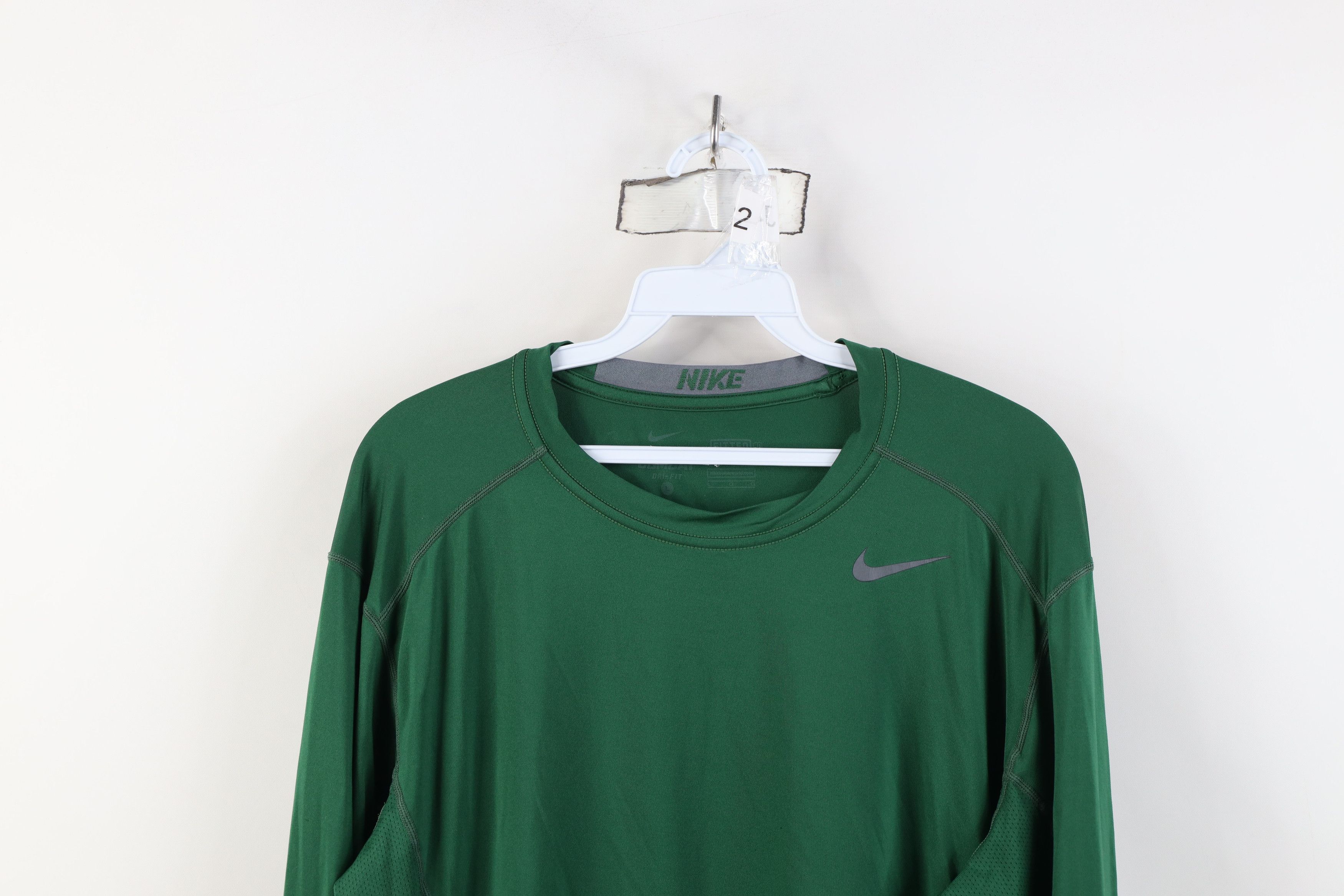 Nike Nike Pro Combat Training Long Sleeve T-Shirt Green Size US L / EU 52-54 / 3 - 2 Thumbnail