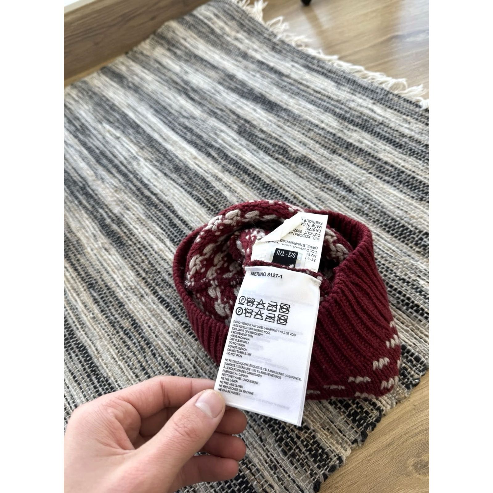 Canada Goose VINTAGE Canada Goose Beanie Wool Knit Niagara Red One Size Womens 90s Winter Classic Streetwear USA Canada Y2K Hat Size ONE SIZE - 4 Thumbnail