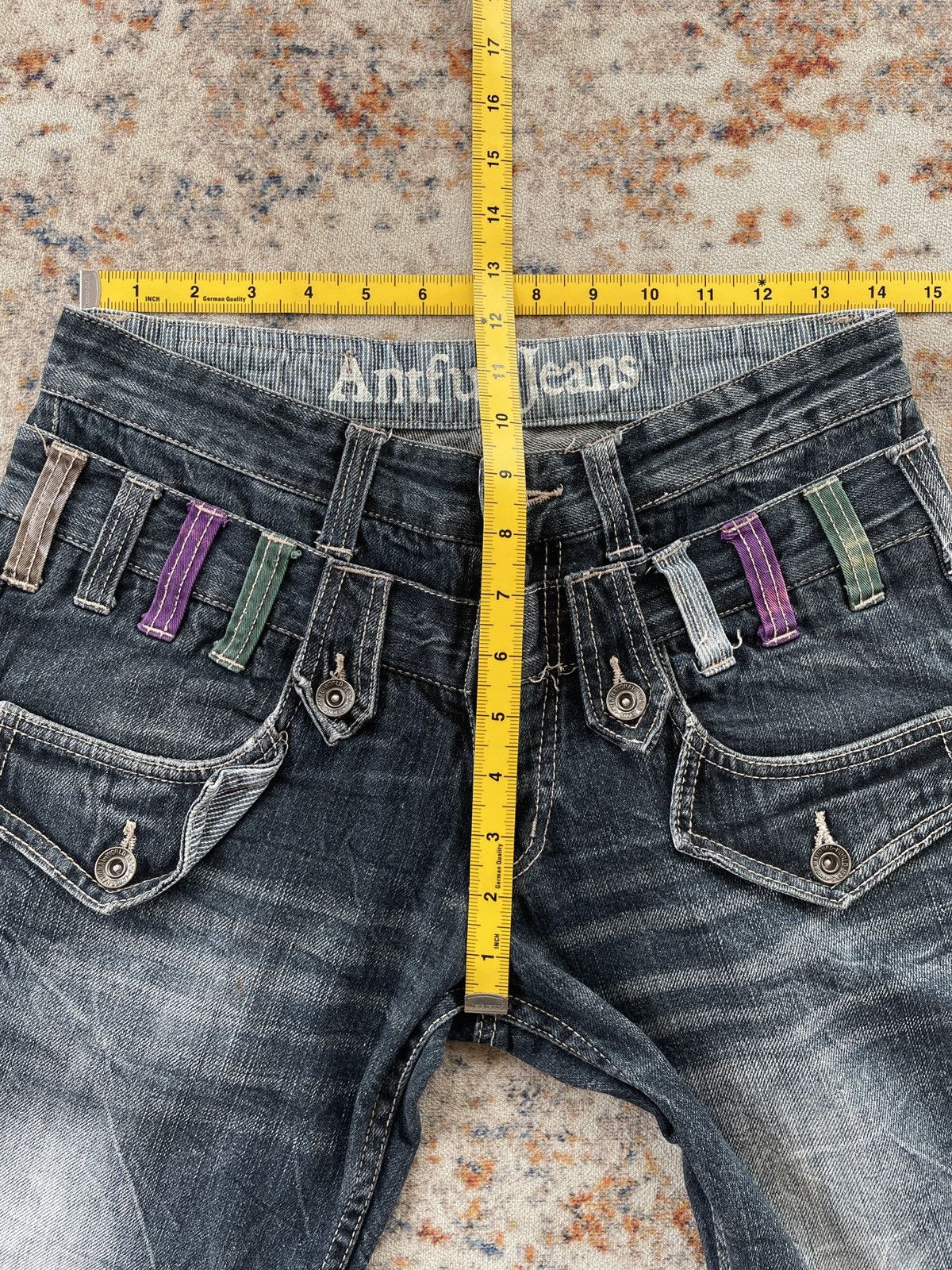 Hysteric Glamour ANTFUI DOUBLE WAIST DENIM Size US 28 / EU 44 - 8 Thumbnail