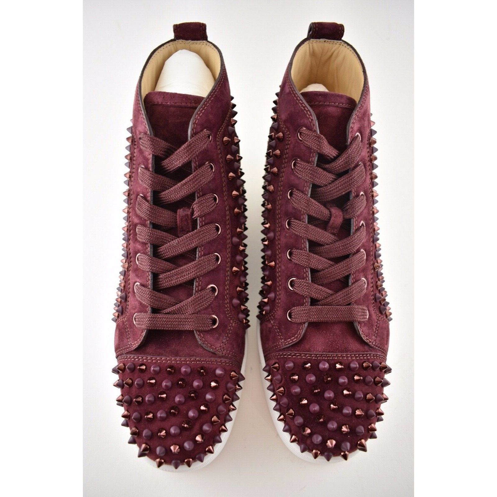 Christian Louboutin Christian Louboutin Mens Louis Flat Spike Prunus Red Mix Size US 12 / EU 45 - 7 Thumbnail