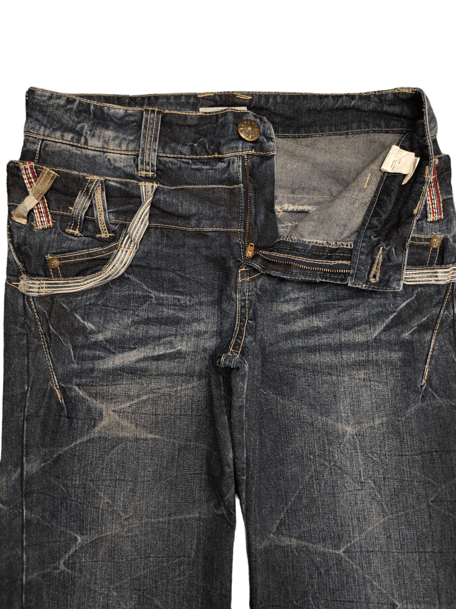 Hysteric Glamour Sorridere Double Waist Denim Clawmark Wide Leg Jeans Size US 32 / EU 48 - 9 Thumbnail