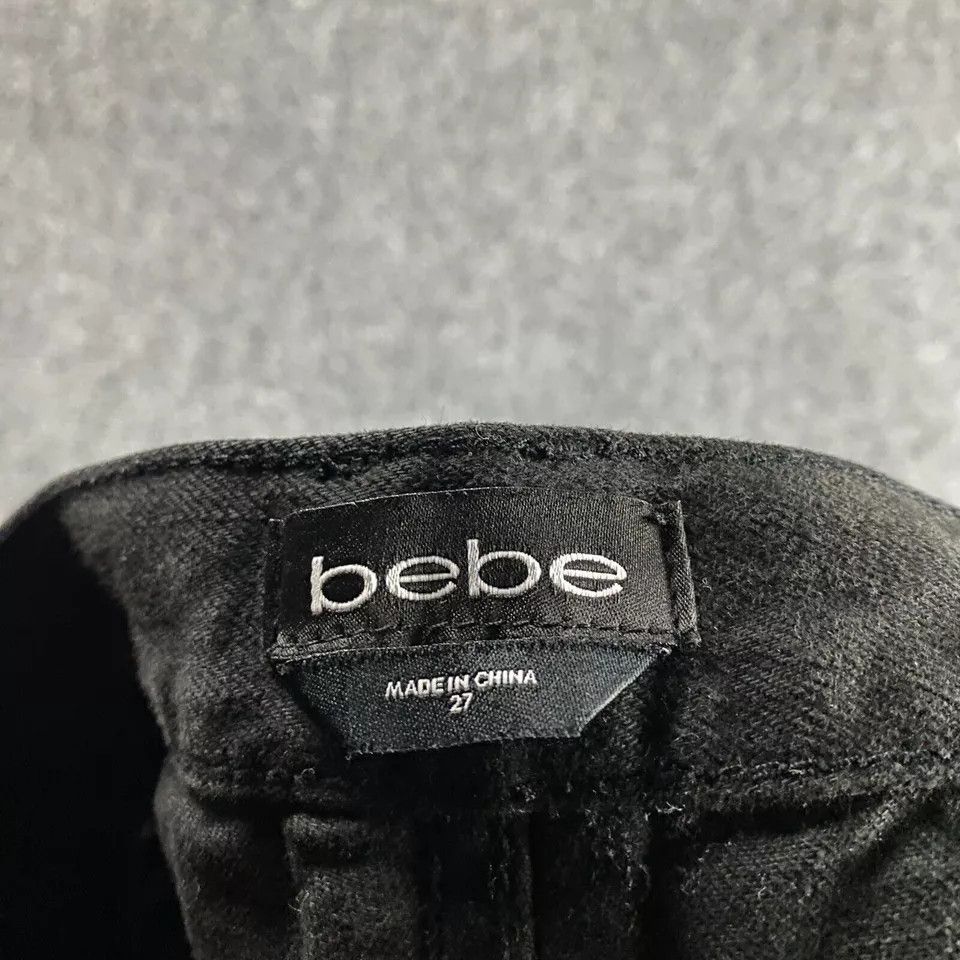 Bebe Bebe Shorts Women's 27 Black Denim Ripped Rolled Hem Size 27" / US 4 / IT 40 - 5 Thumbnail