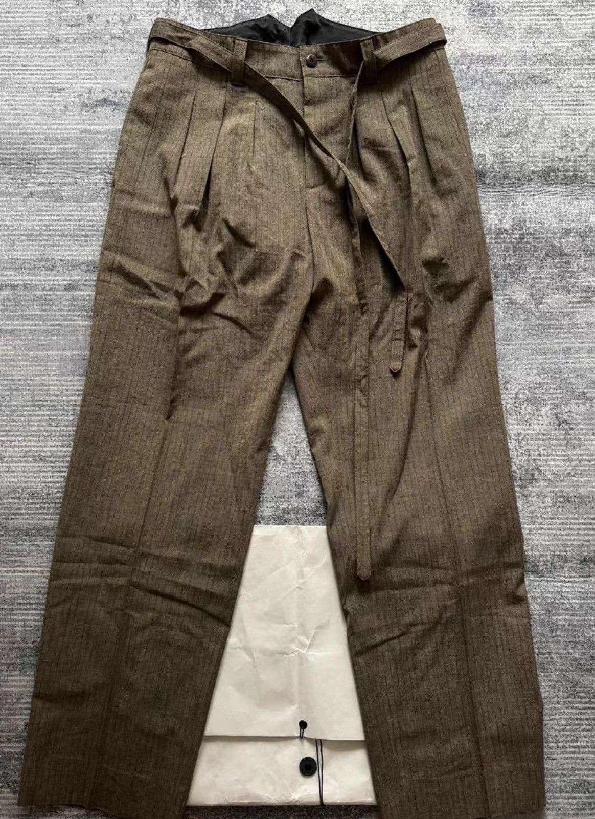 image of Visvim 22Aw Gray Hakama Santome Kendo Pants in Green, Men's (Size 36)
