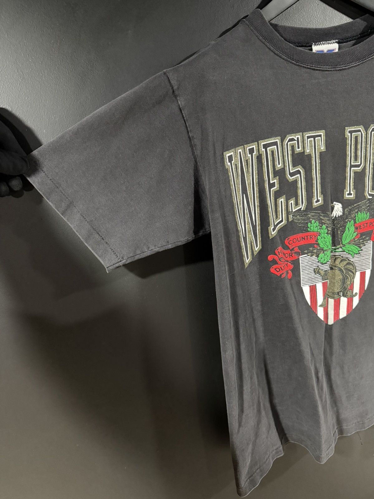 Vintage 1990s Vintage West Point Single Stitch Faded Military Tee M Size US M / EU 48-50 / 2 - 3 Thumbnail