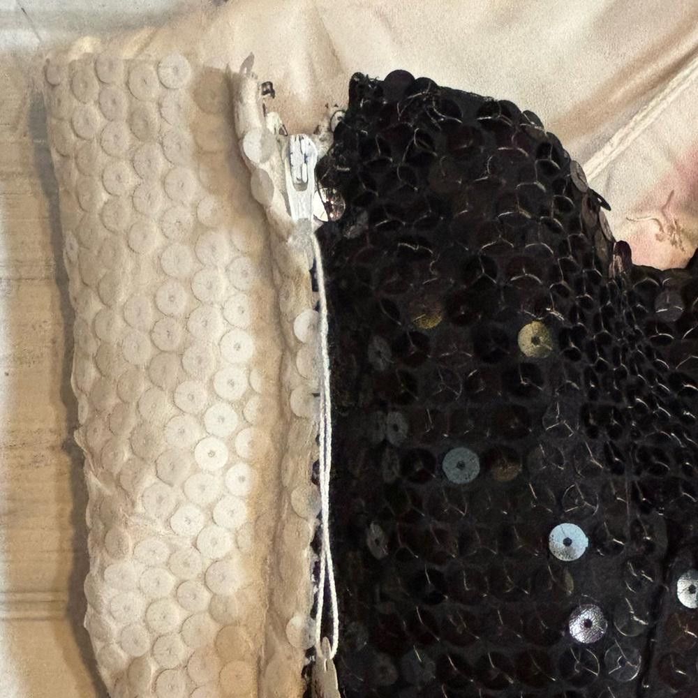 Designer Alyce designs size six black and white sequins ballgown Size M / US 6-8 / IT 42-44 - 6 Thumbnail