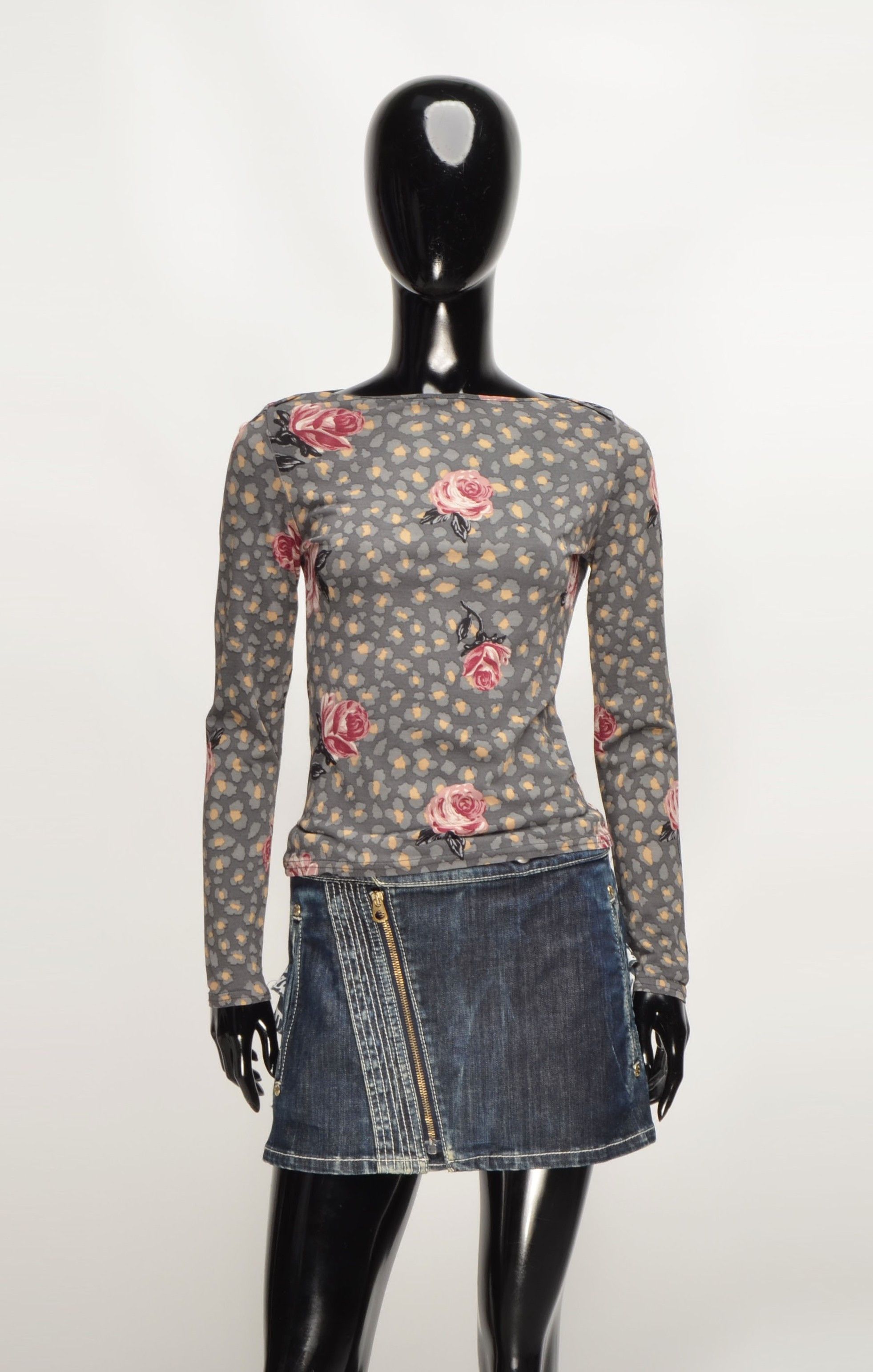Morgan De Toi Morgan de Toi Euro Y2K 2000s Mesh Floral Boat Neck Top Size S / US 4 / IT 40 - 1 Thumbnail
