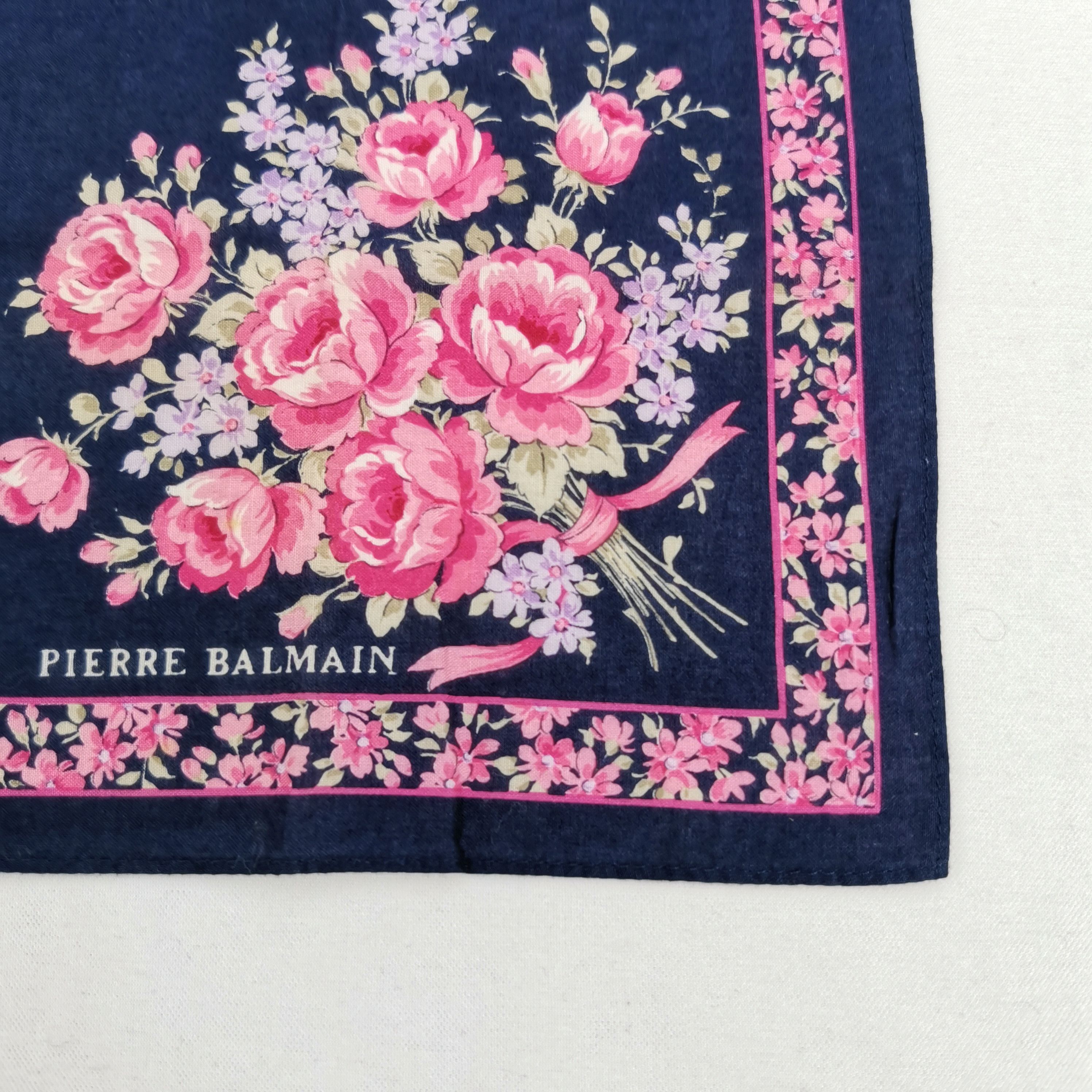 Japanese Brand Vintage Pierre Balmain Handkerchief Bandana Pocket Square Size ONE SIZE - 3 Thumbnail