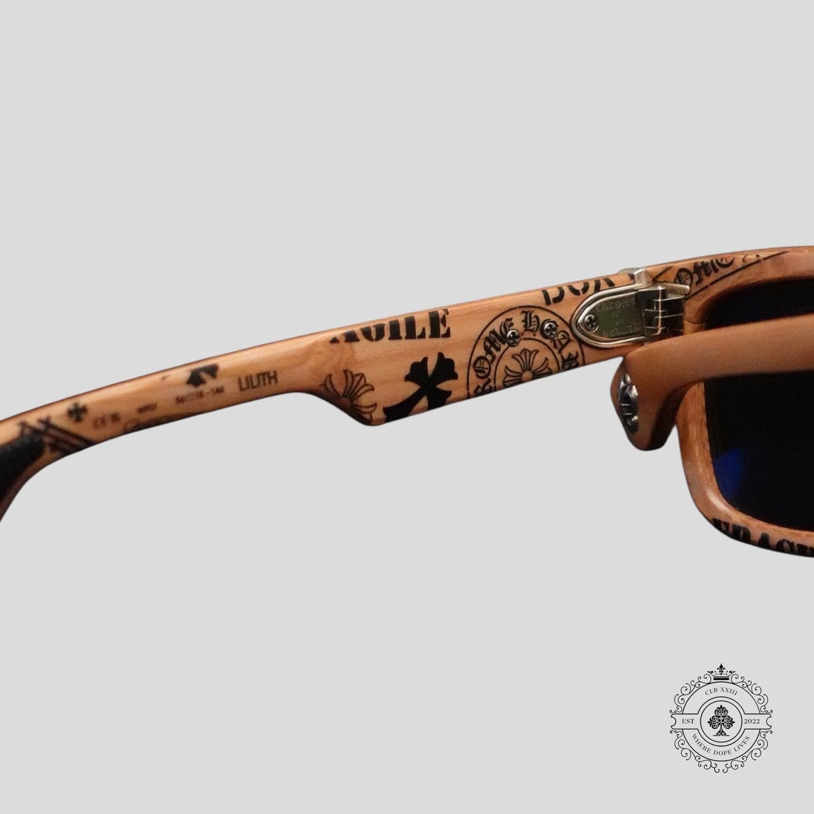 Chrome Hearts Chrome Hearts Lilith Glasses in Wood/Silver Size ONE SIZE - 5 Thumbnail